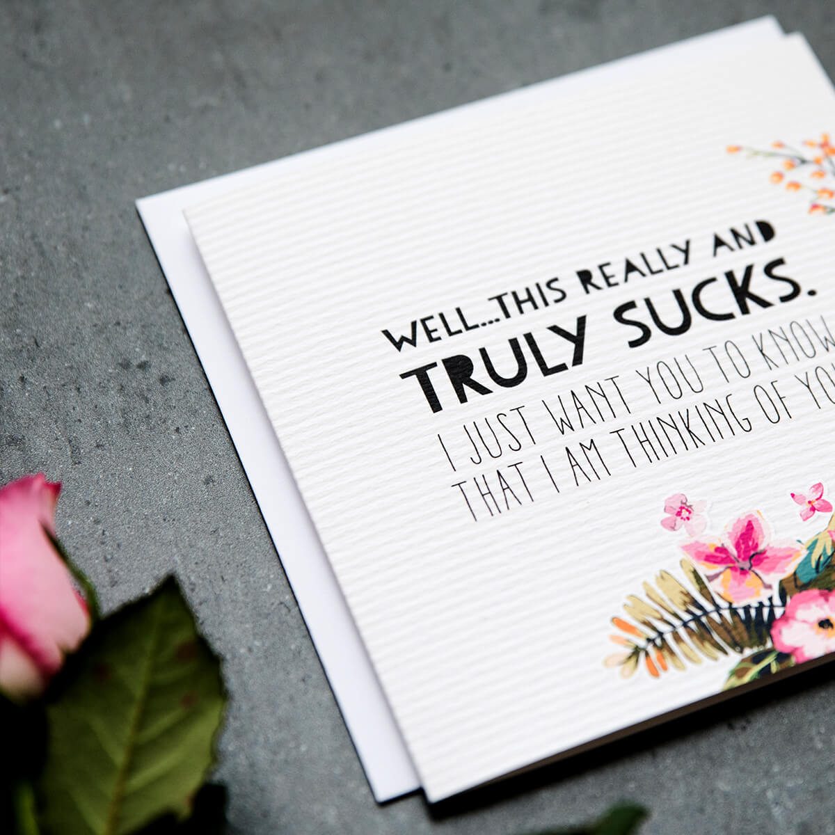 'This Really and Truly Sucks' Sympathy and Empathy Card - I am Nat Ltd - Greeting Card