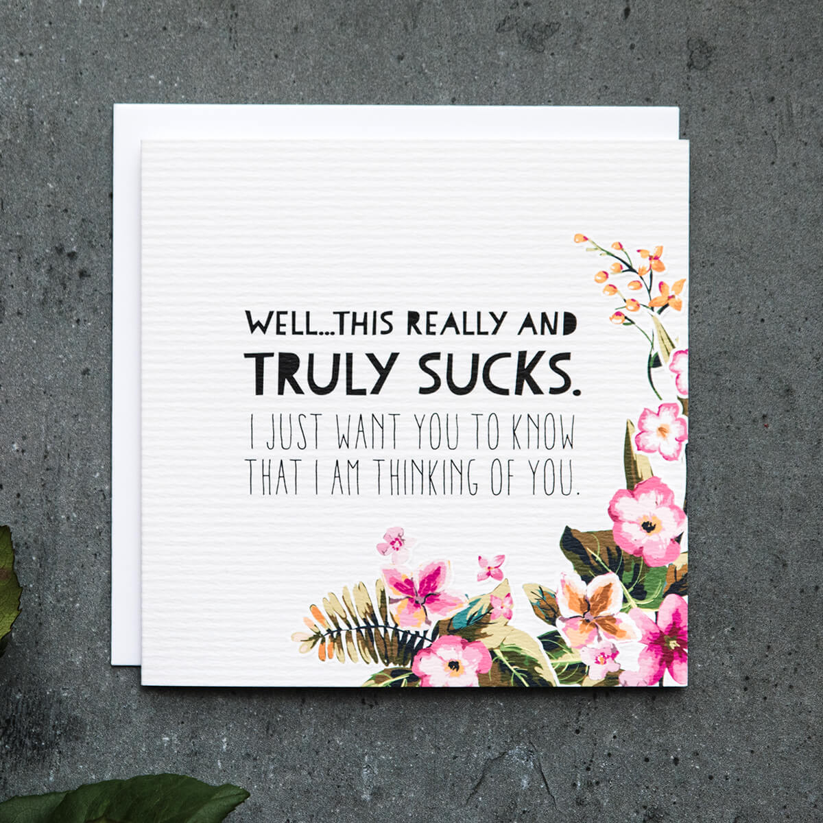 'This Really and Truly Sucks' Sympathy and Empathy Card - I am Nat Ltd - Greeting Card