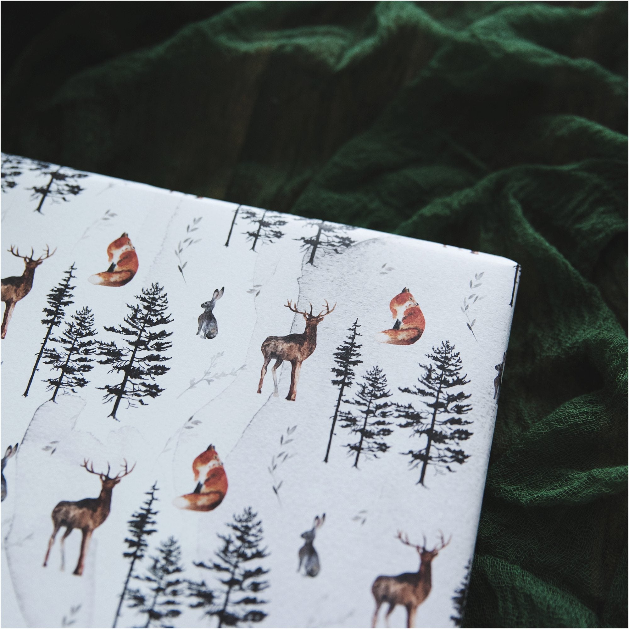 Watercolour Forest Animals Gift Wrap - I am Nat Ltd - Gift Wrap