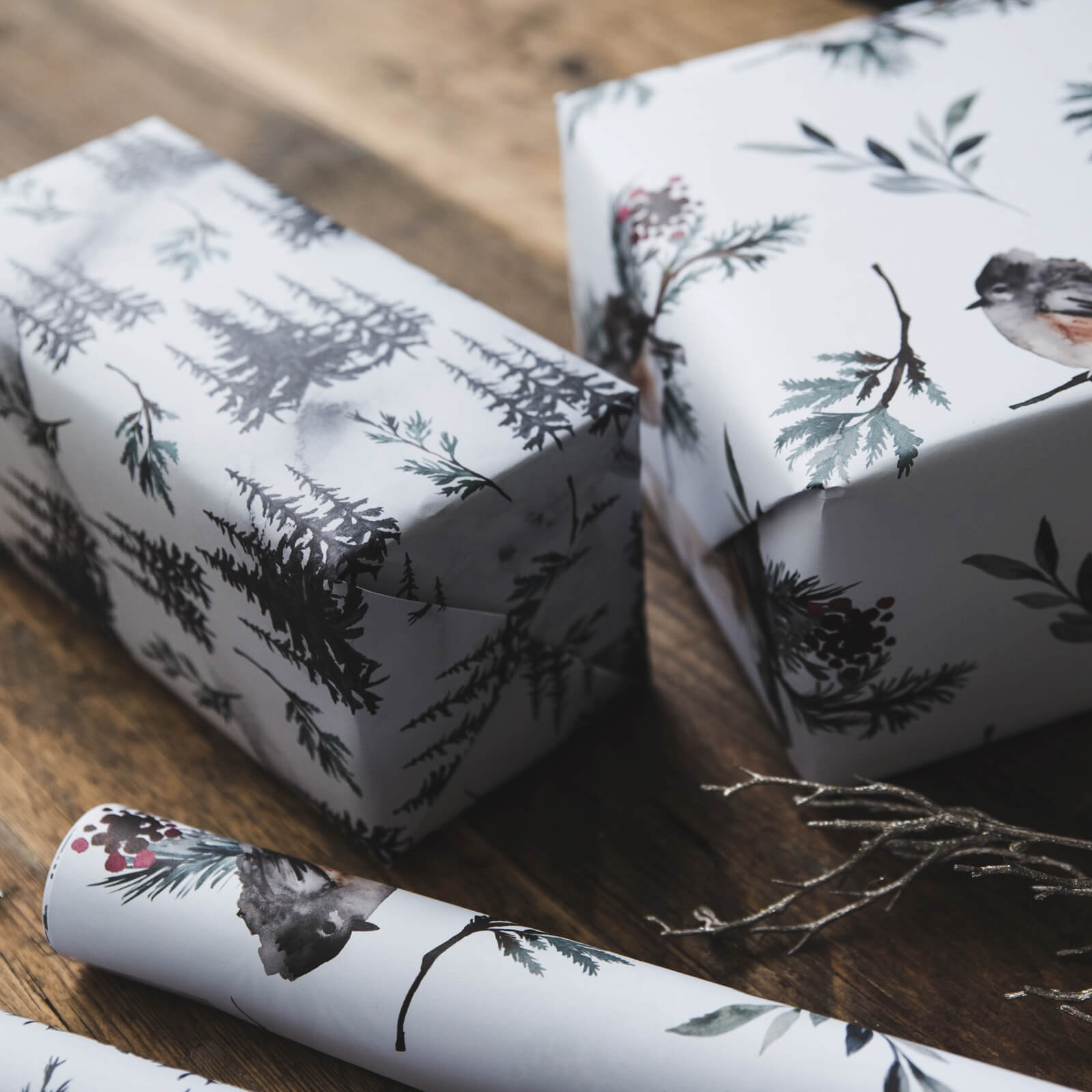 Watercolour Luxury Christmas Gift Wrap Set - I am Nat Ltd - Gift Wrap