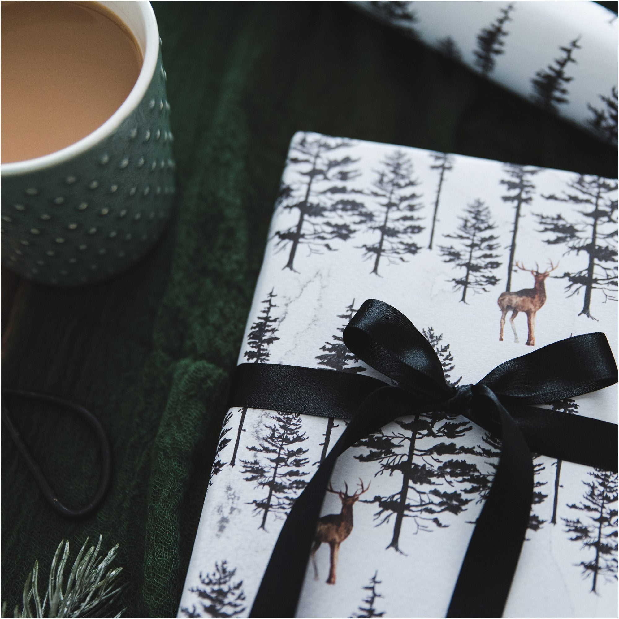 Watercolour Stag Christmas Gift Wrap - I am Nat Ltd - Gift Wrap