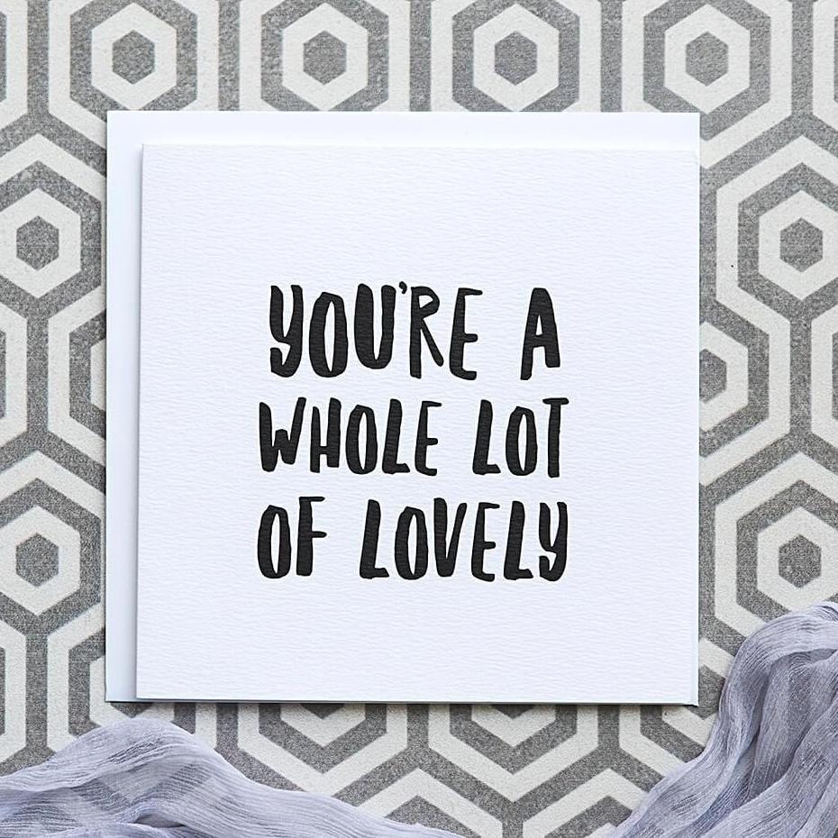 'Whole Lot Of Lovely' Thank You Card - I am Nat Ltd - Greeting Card