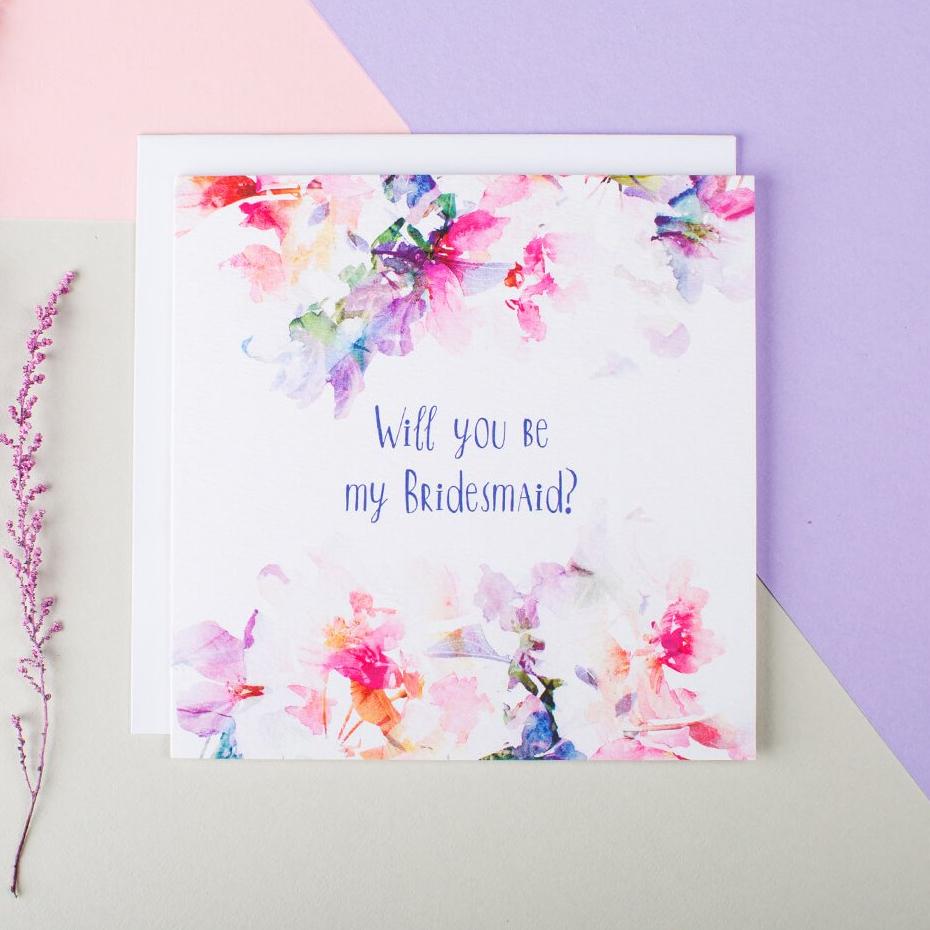 ‘Will You Be My Bridesmaid?’ Proposal Card - I am Nat Ltd - Greeting Card