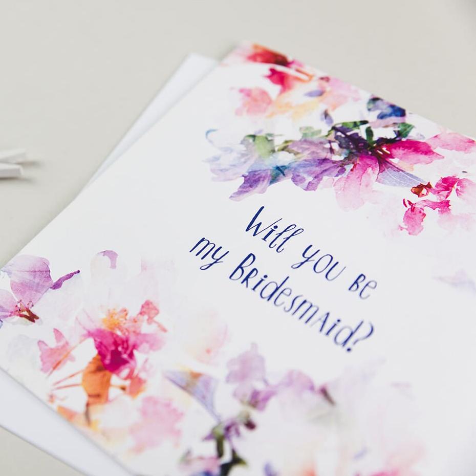 ‘Will You Be My Bridesmaid?’ Proposal Card - I am Nat Ltd - Greeting Card