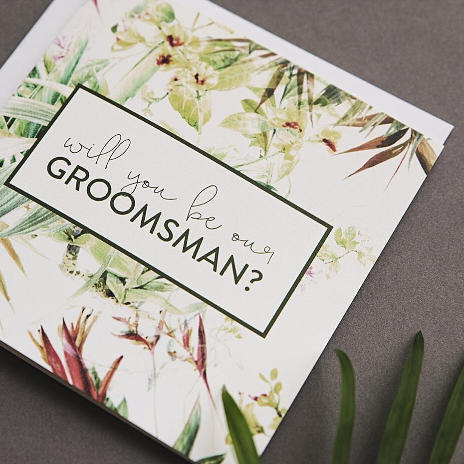 'Will You Be Our Groomsman?’ Proposal Card - I am Nat Ltd - Greeting Card