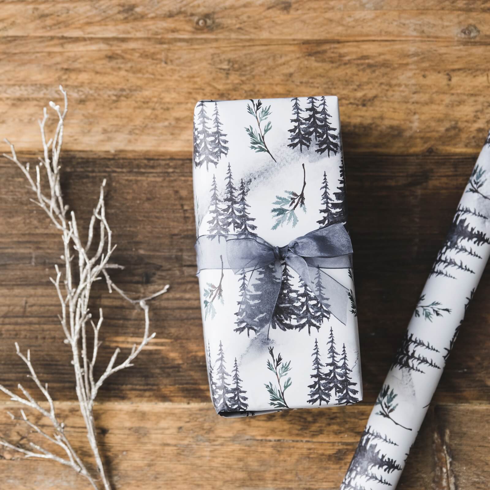 Winter Forest Christmas Gift Wrap - I am Nat Ltd - Gift Wrap