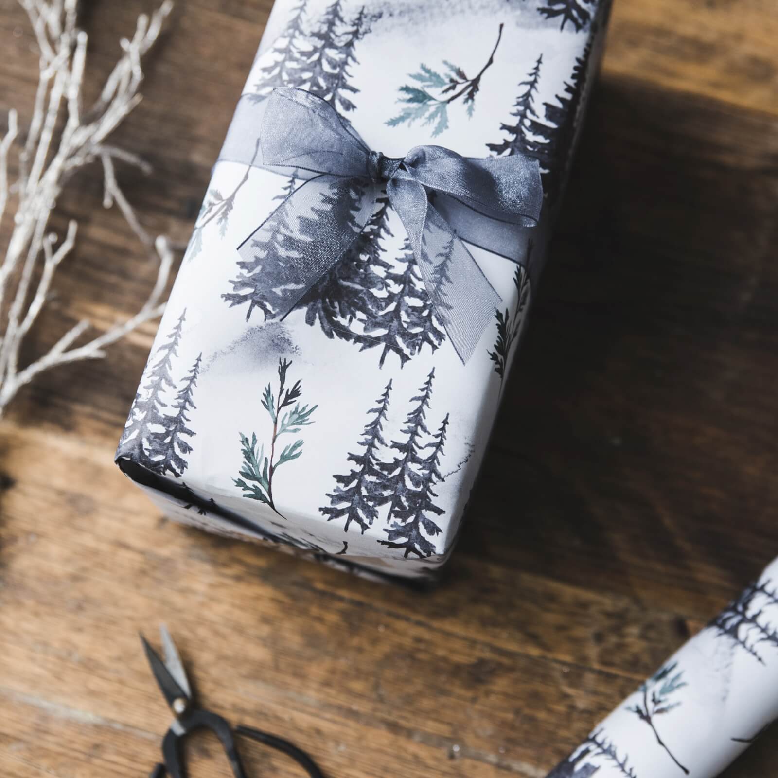 Winter Forest Christmas Gift Wrap - I am Nat Ltd - Gift Wrap