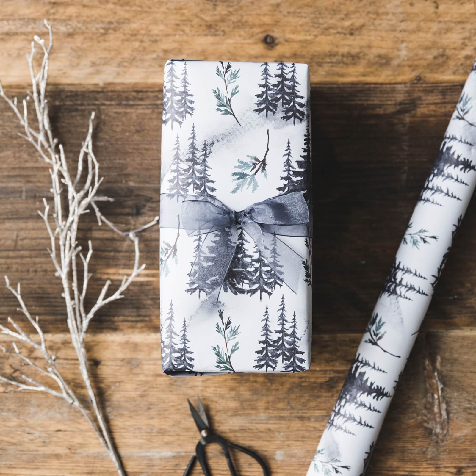 Winter Forest Christmas Gift Wrap - I am Nat Ltd - Gift Wrap