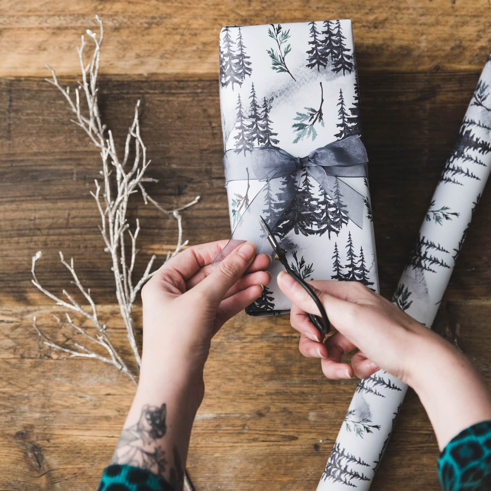 Winter Forest Christmas Gift Wrap - I am Nat Ltd - Gift Wrap