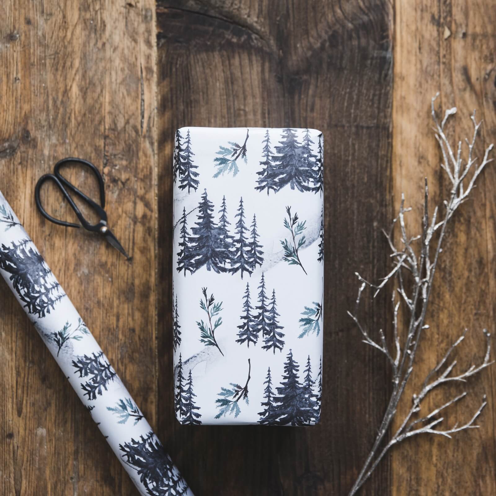 Winter Forest Christmas Gift Wrap - I am Nat Ltd - Gift Wrap