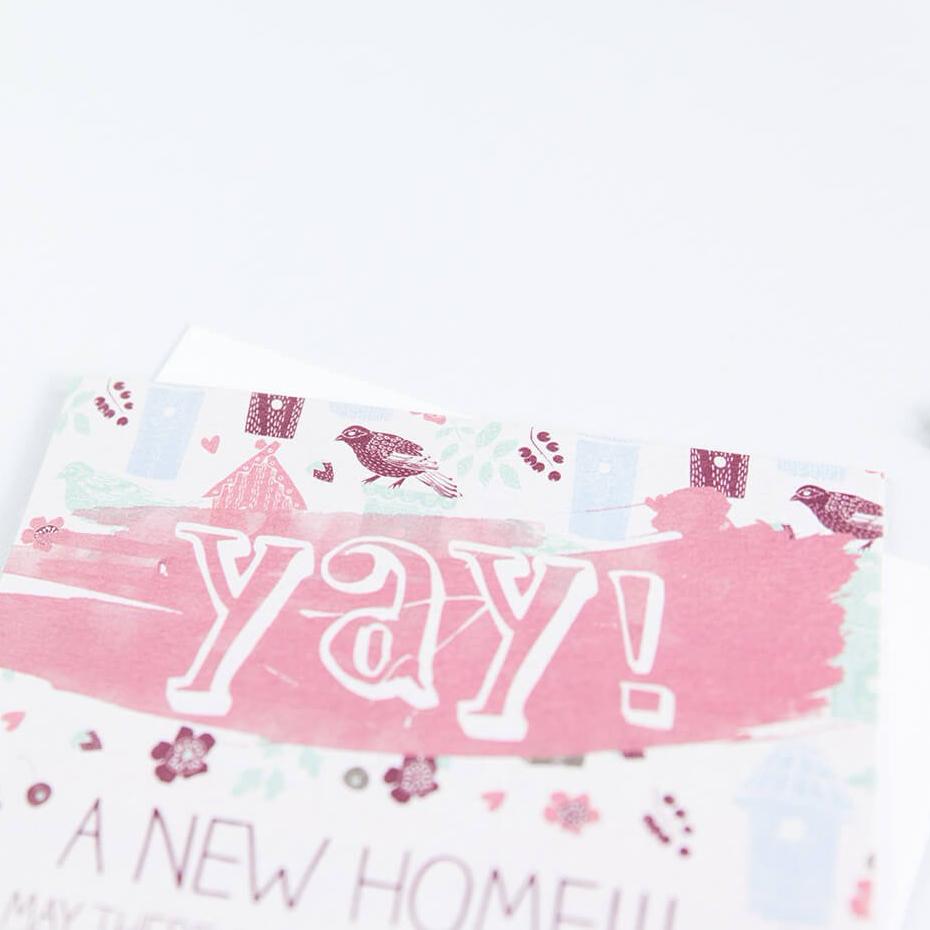 ‘Yay! A New Home!’ Moving Card - I am Nat Ltd - Greeting Card