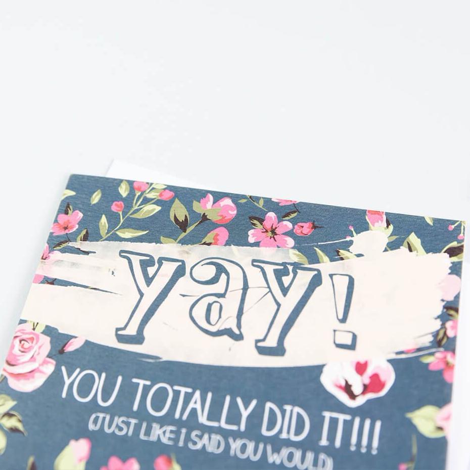 ‘Yay! You Totally Did It!’ Congratulations Card - I am Nat Ltd - Greeting Card