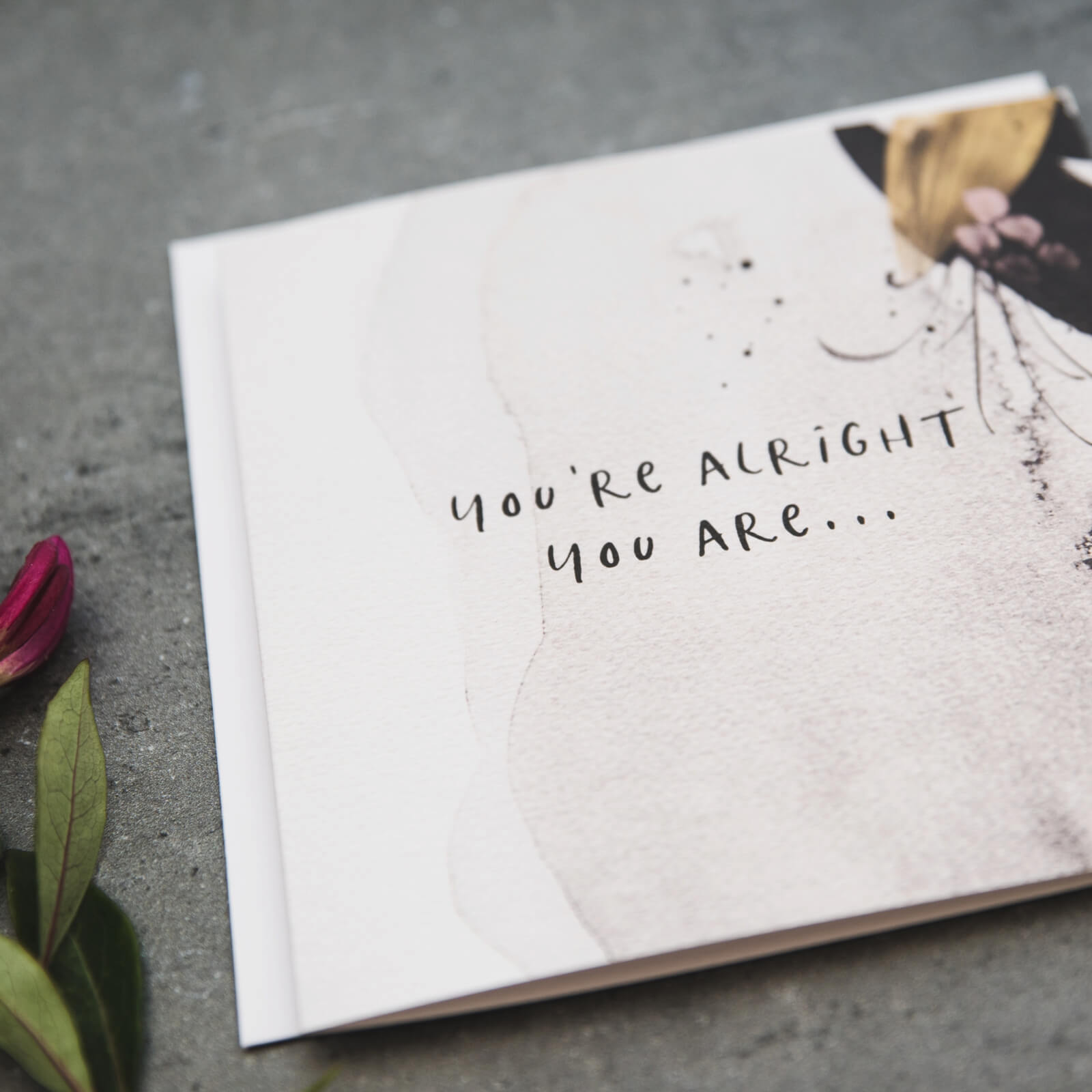 &#39;You&#39;re Alright You Are&#39; Funny Anniversary Card - I am Nat Ltd - Greeting Card