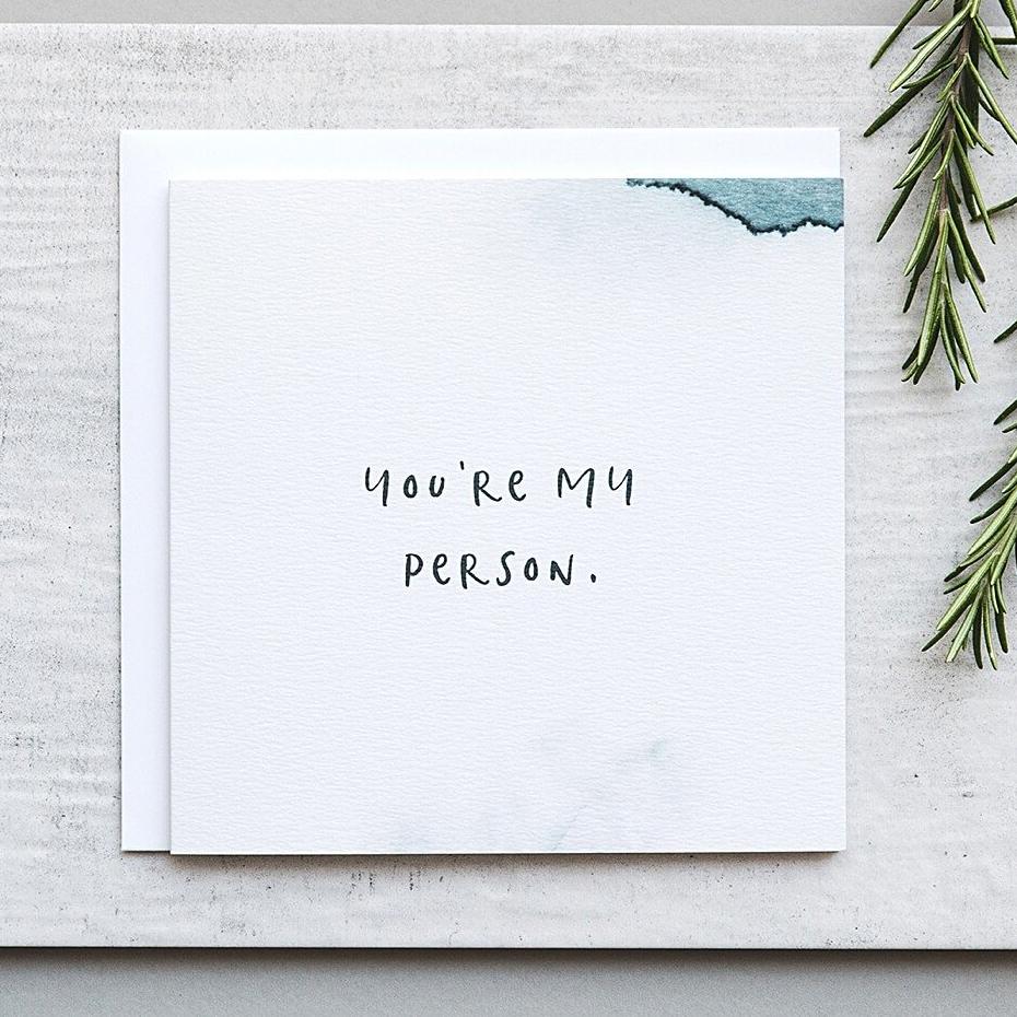 'You’re My Person’ Anniversary Or Friendship Card - I am Nat Ltd - Greeting Card
