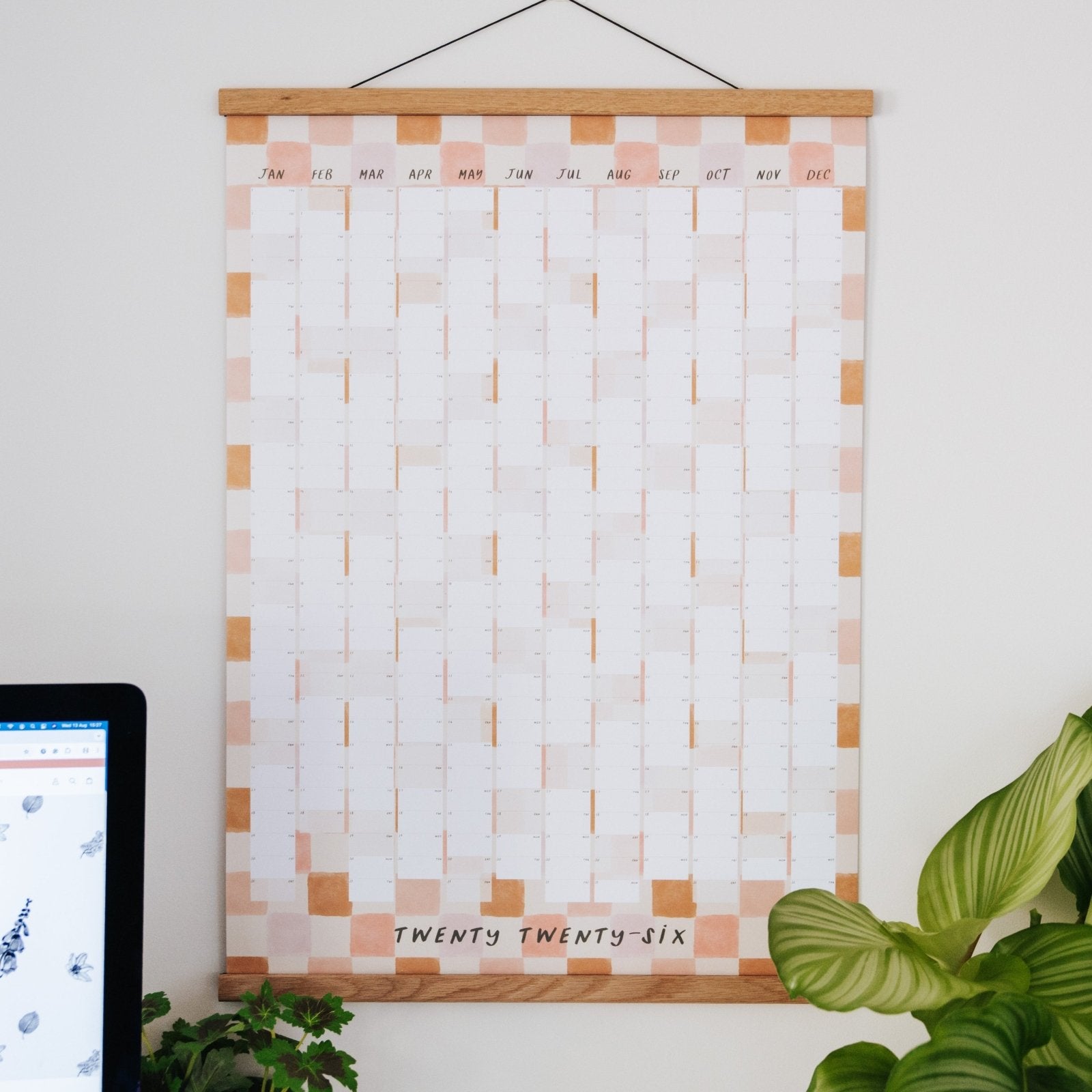 2026 Chequered Wall Planner - I am Nat Ltd - Wall Planner
