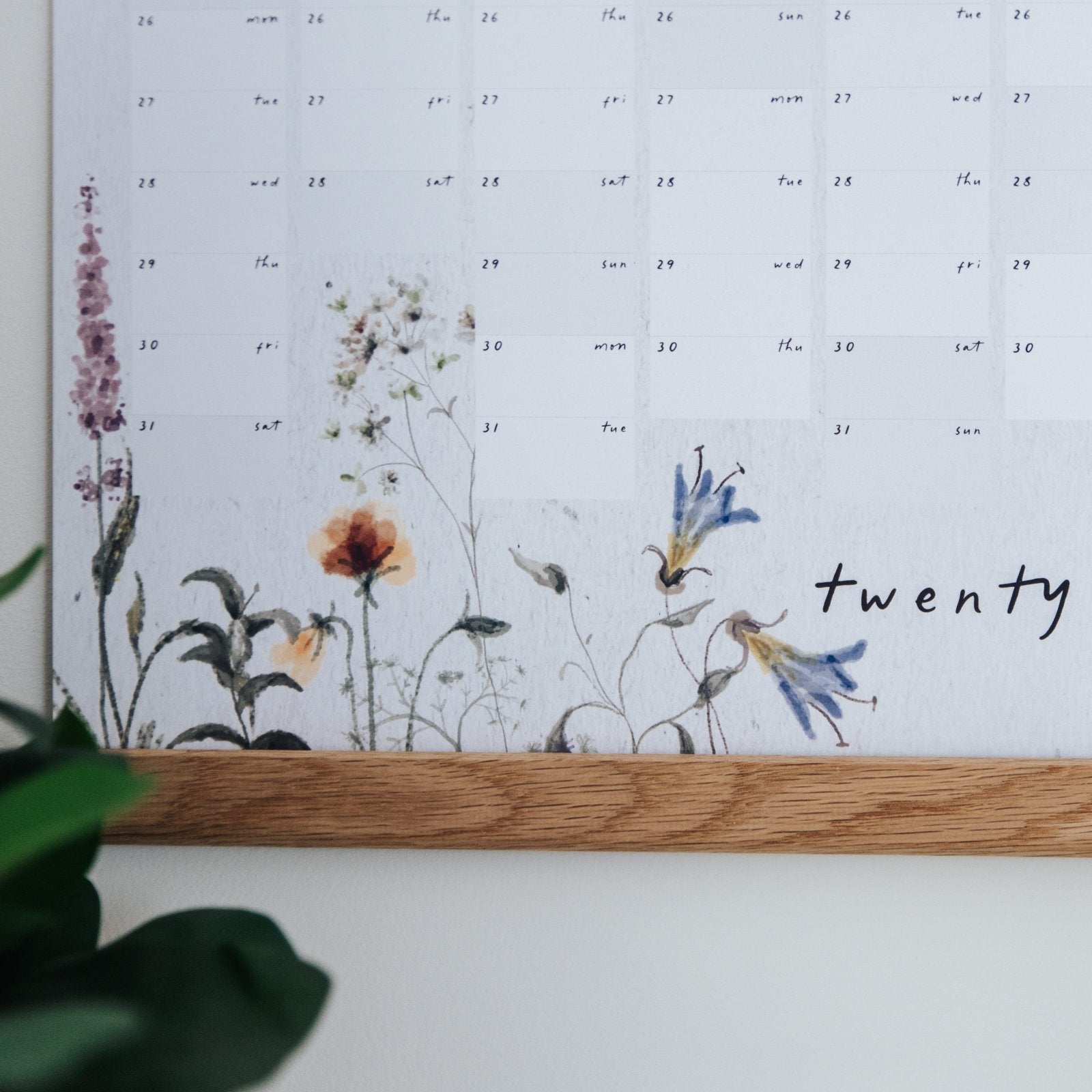 2026 Wall Planner - Meadow Flowers - I am Nat Ltd - Wall Planner