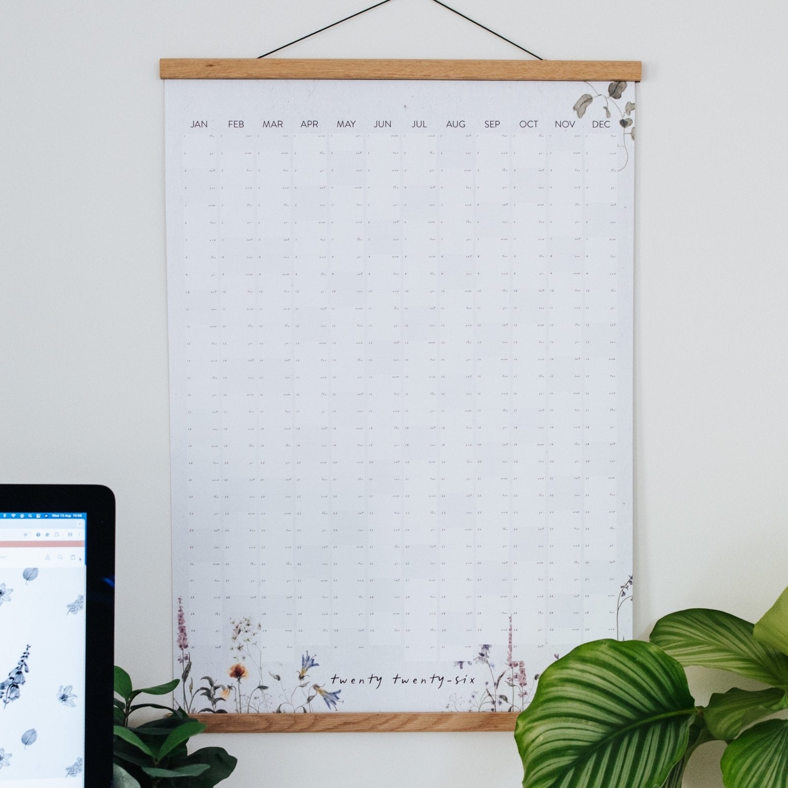 2026 Wall Planner - Meadow Flowers - I am Nat Ltd - Wall Planner