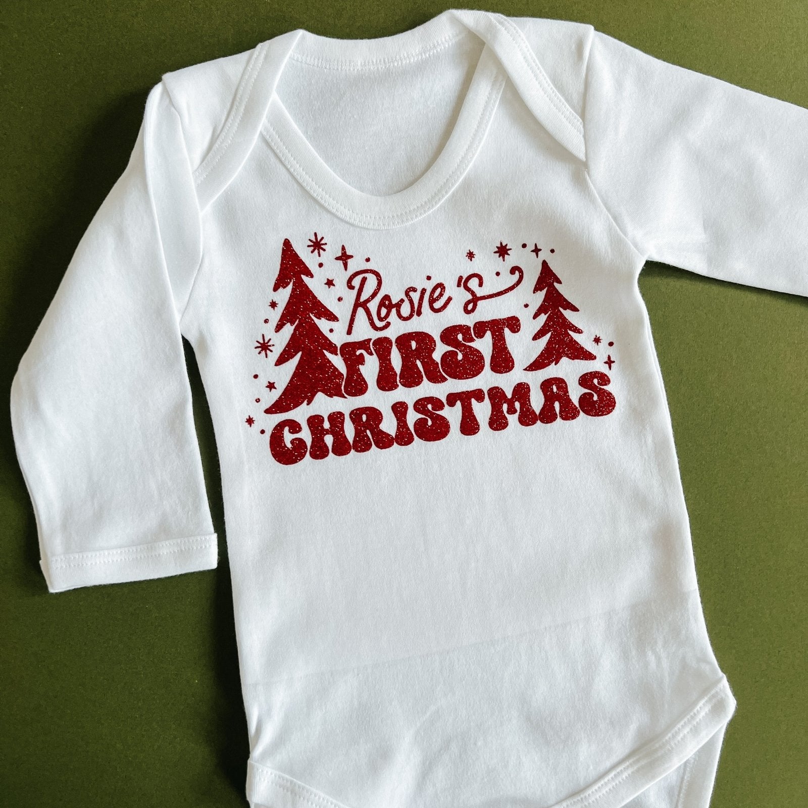 Baby&#39;s First Christmas Babygrow - I am Nat Ltd - Babygrow
