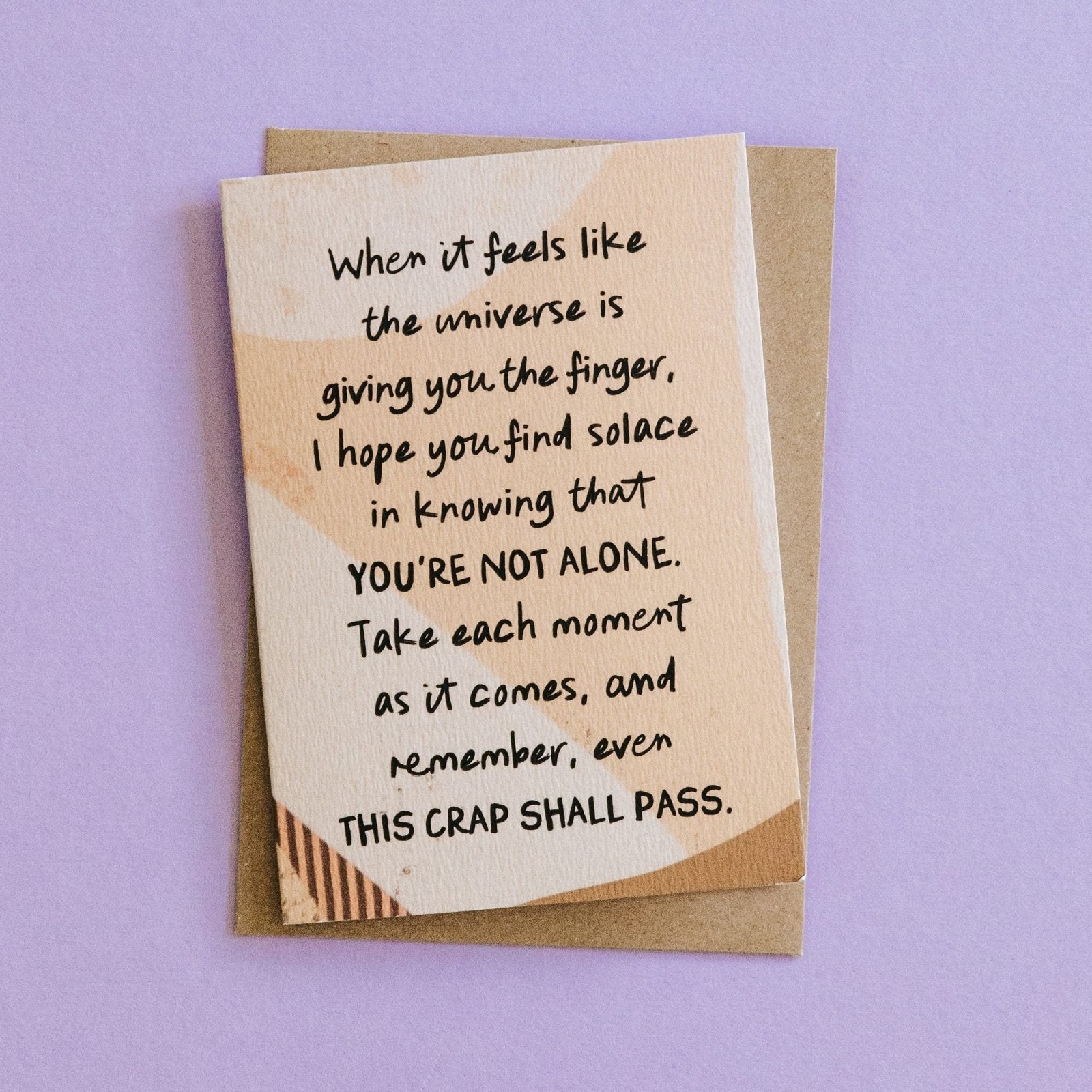 Even This Crap Shall Pass Thinking of You Card - I am Nat Ltd - Greeting Card