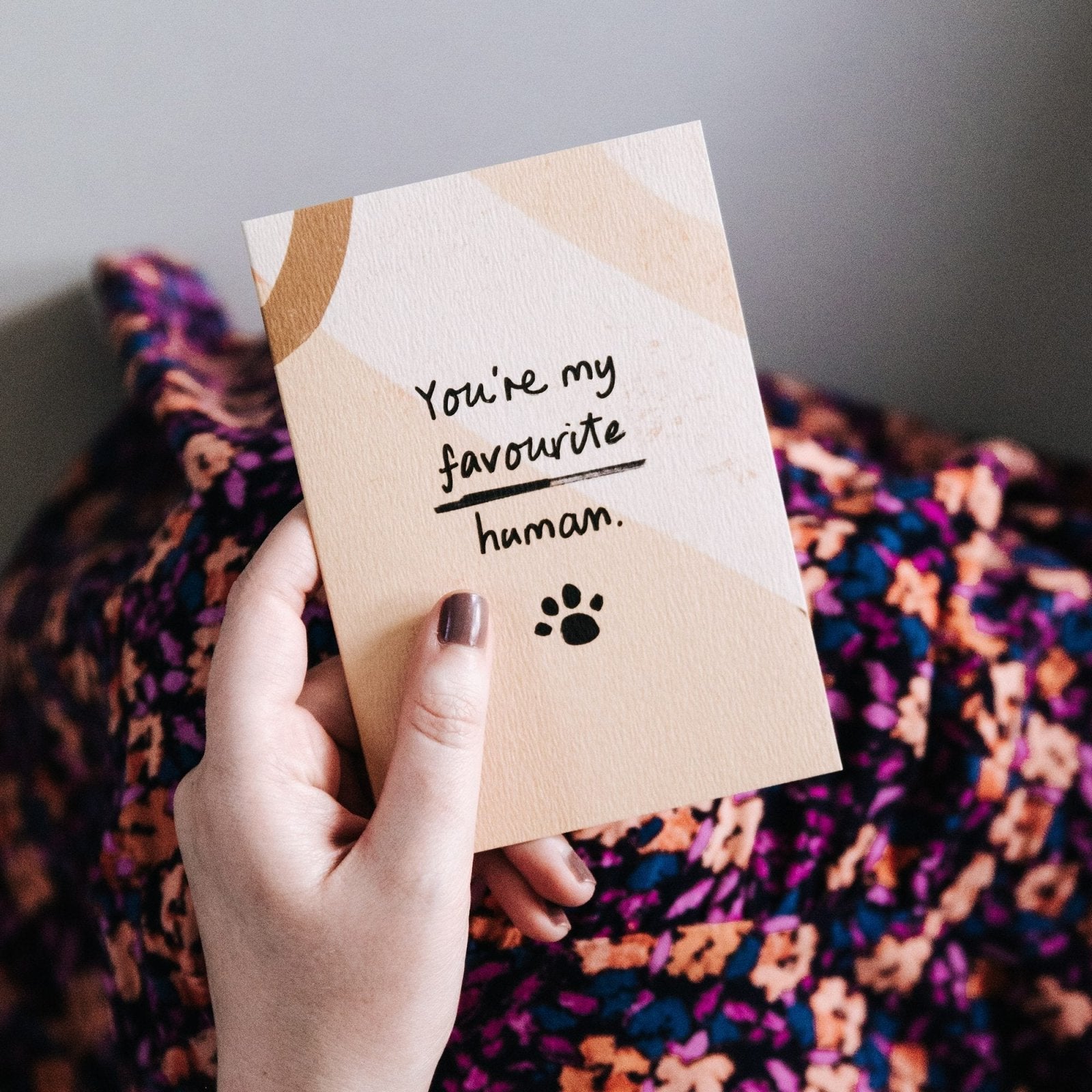 Favourite Human Card from Dog or Cat - I am Nat Ltd - Greeting Card