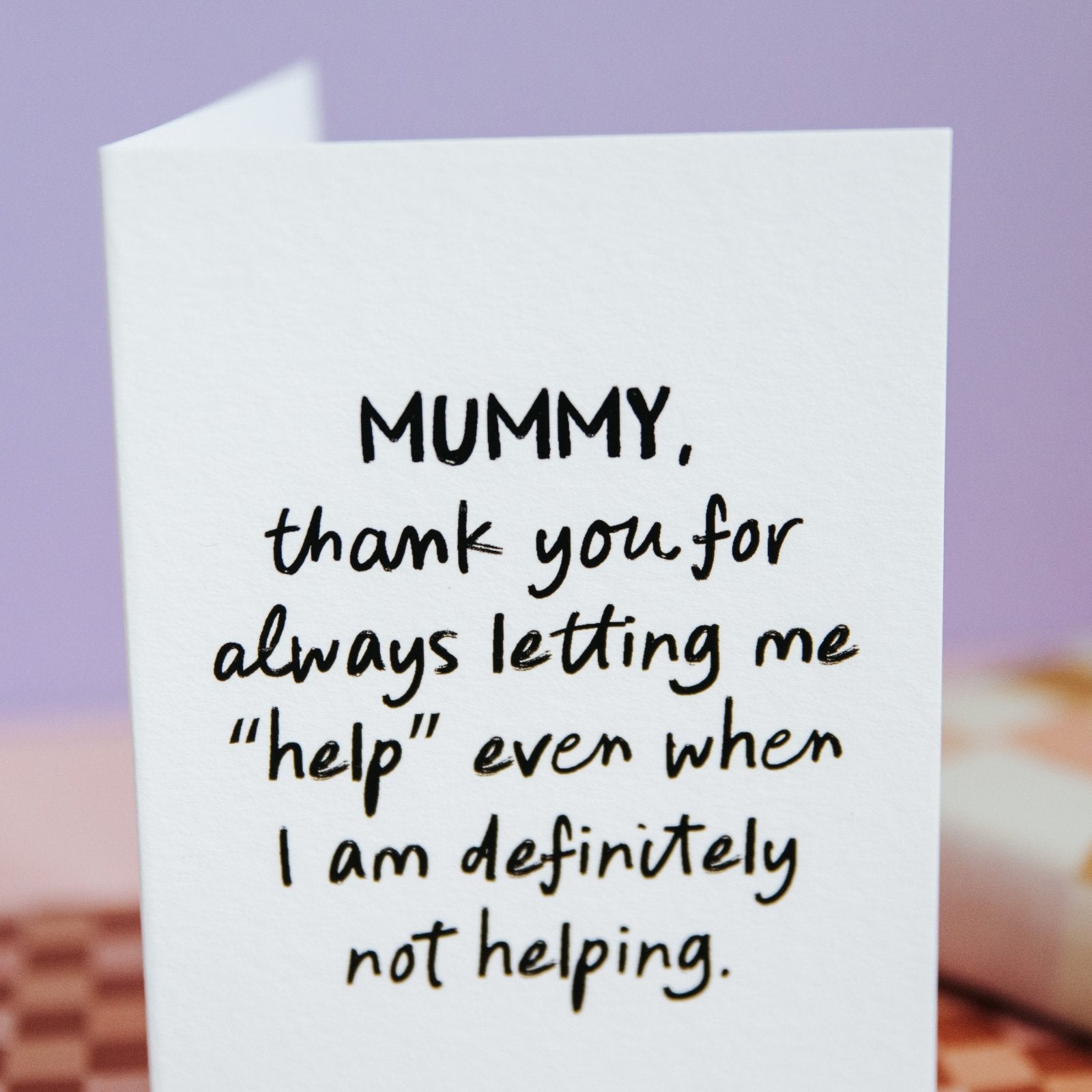 Funny Personalised “Letting Me Help” Card for Mother's or Father's Day - I am Nat Ltd - Greeting Card