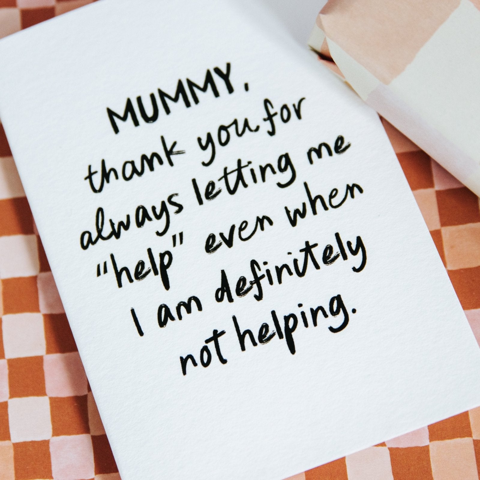 Funny Personalised “Letting Me Help” Card for Mother's or Father's Day - I am Nat Ltd - Greeting Card