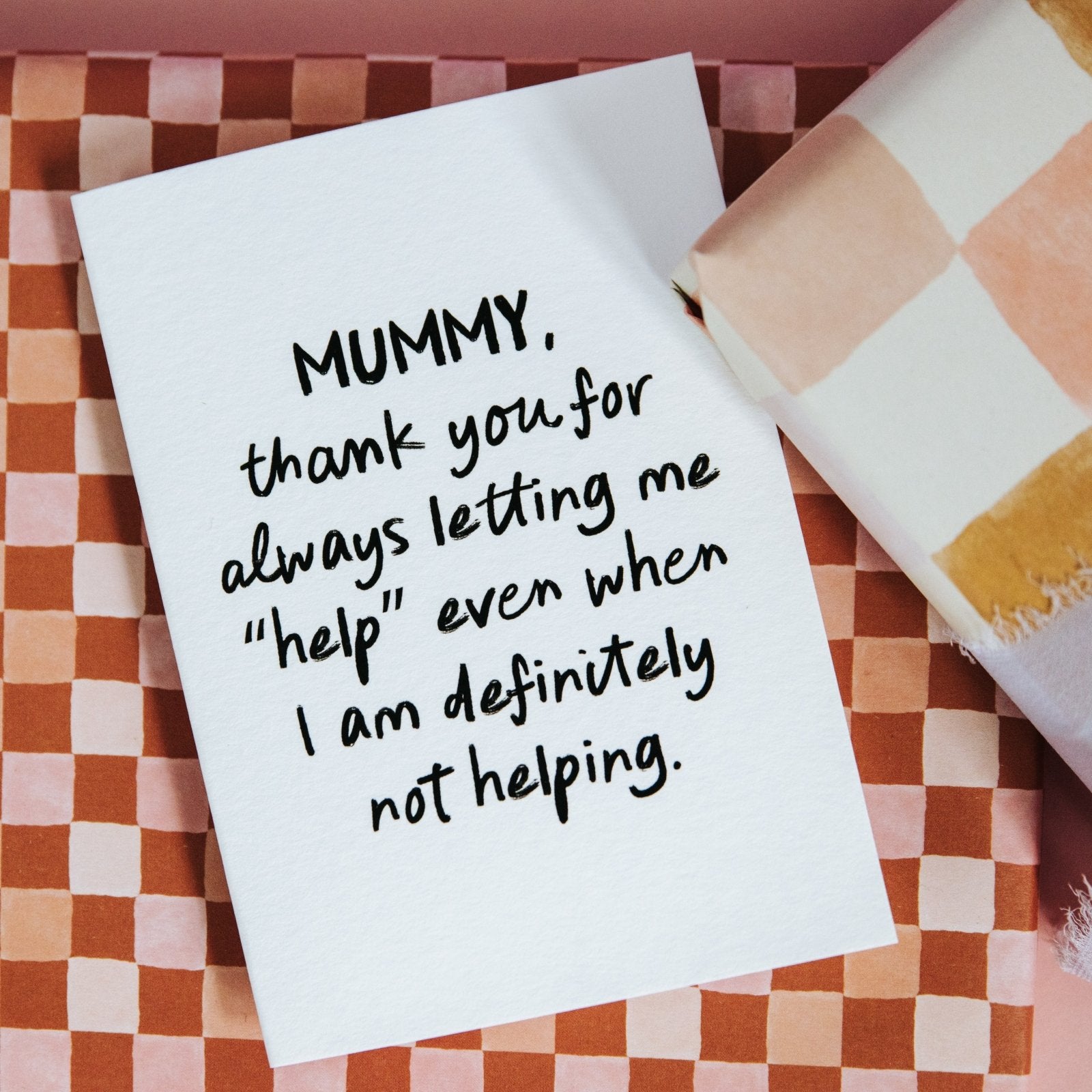 Funny Personalised “Letting Me Help” Card for Mother's or Father's Day - I am Nat Ltd - Greeting Card