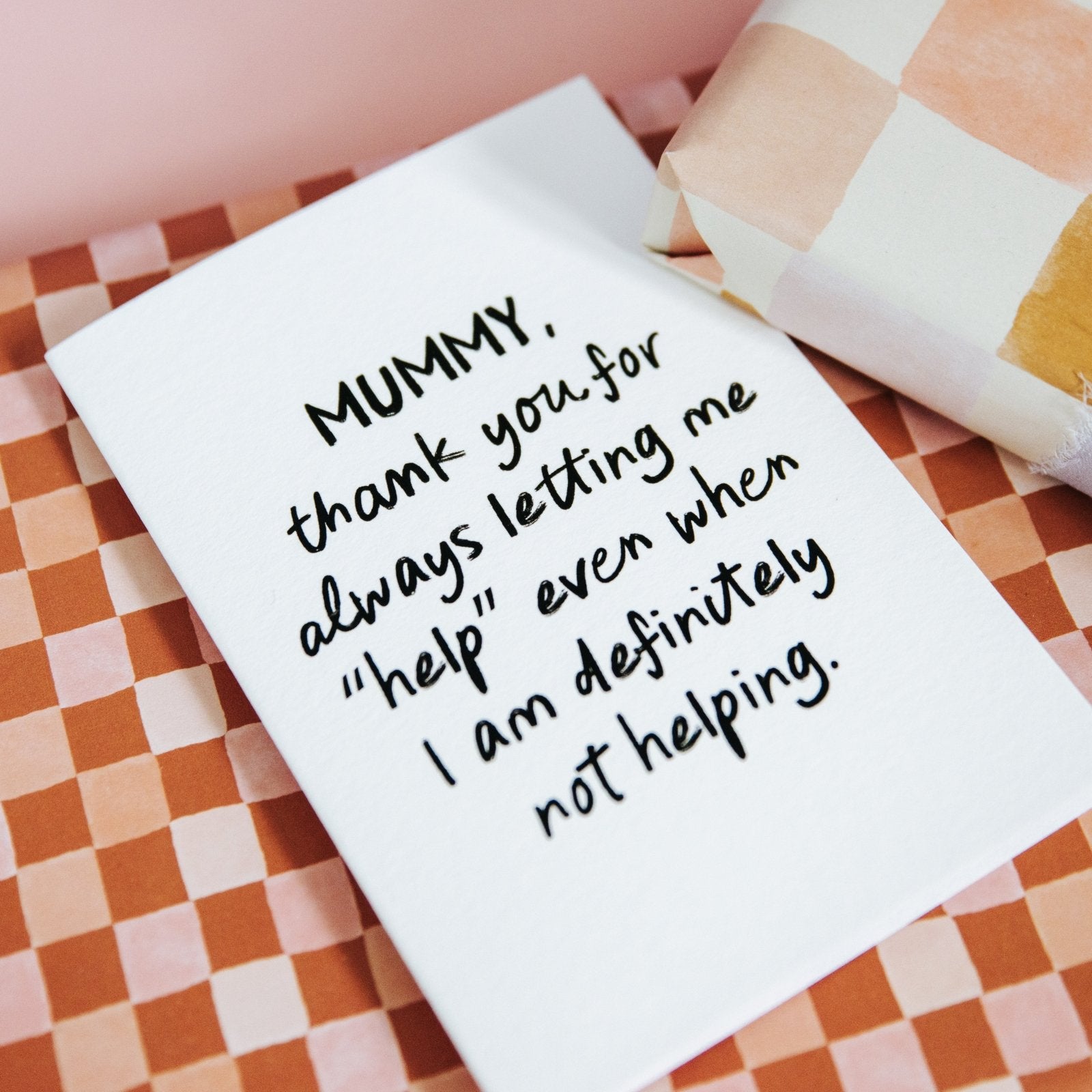 Funny Personalised “Letting Me Help” Card for Mother's or Father's Day - I am Nat Ltd - Greeting Card