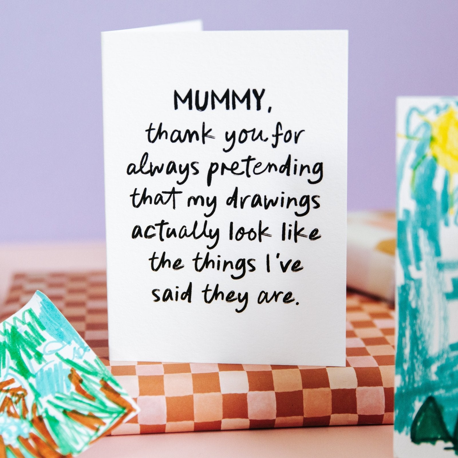 Funny Personalised “My Drawings” Card for Mummy or Daddy - I am Nat Ltd - Greeting Card