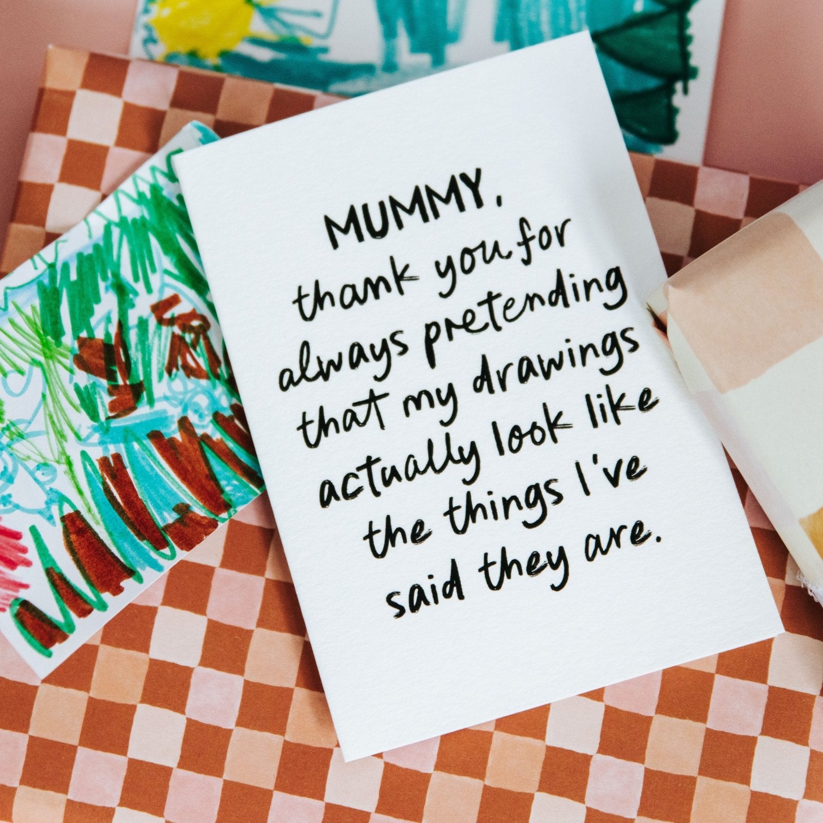 Funny Personalised “My Drawings” Card for Mummy or Daddy - I am Nat Ltd - Greeting Card