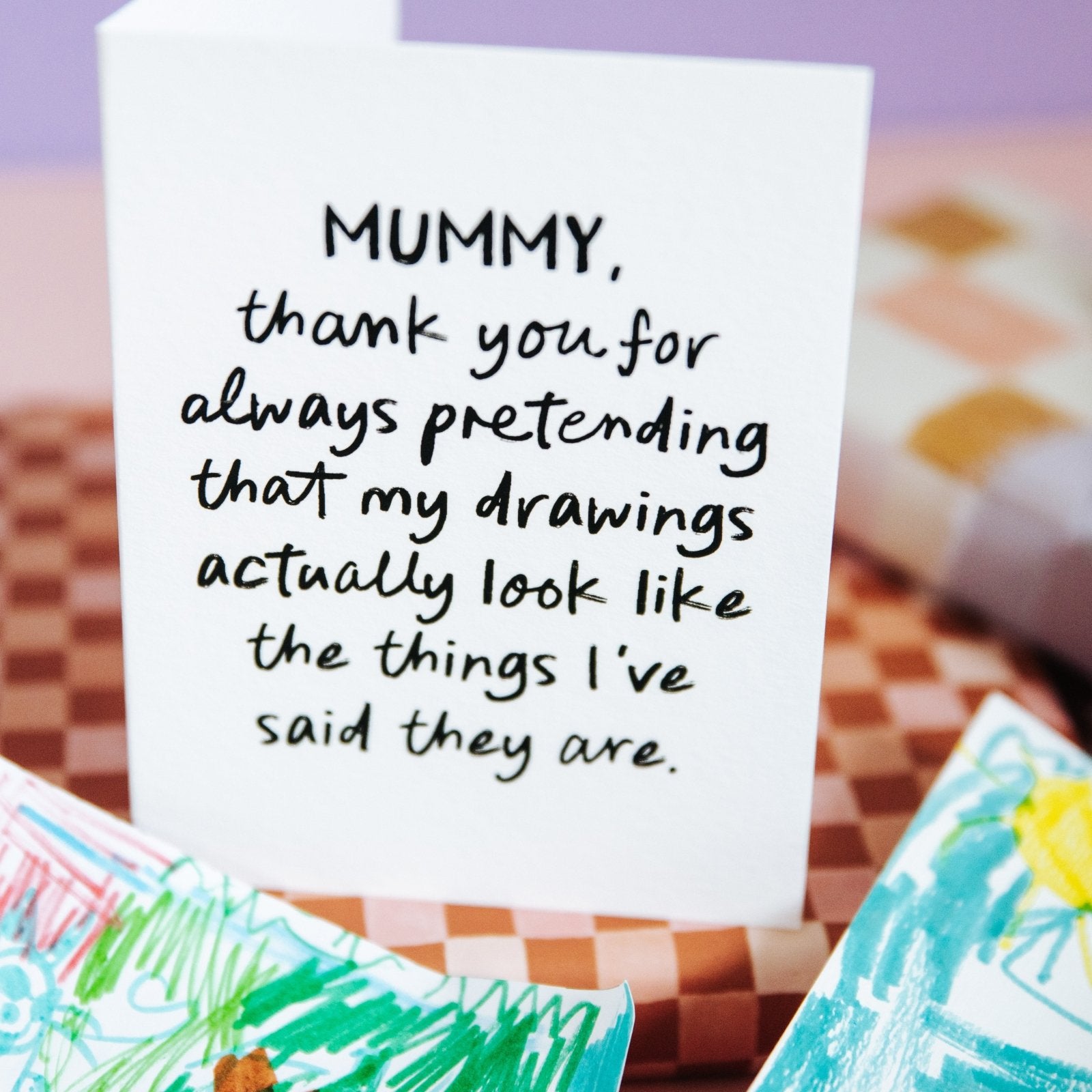 Funny Personalised “My Drawings” Card for Mummy or Daddy - I am Nat Ltd - Greeting Card