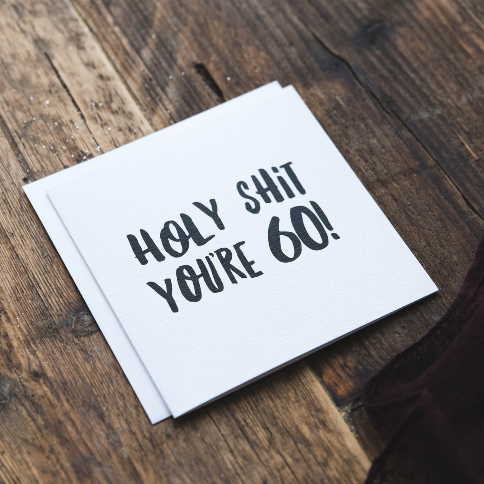 Holy Shit You're 60! Funny 60th Milestone Birthday Card - I am Nat Ltd - Greeting Card