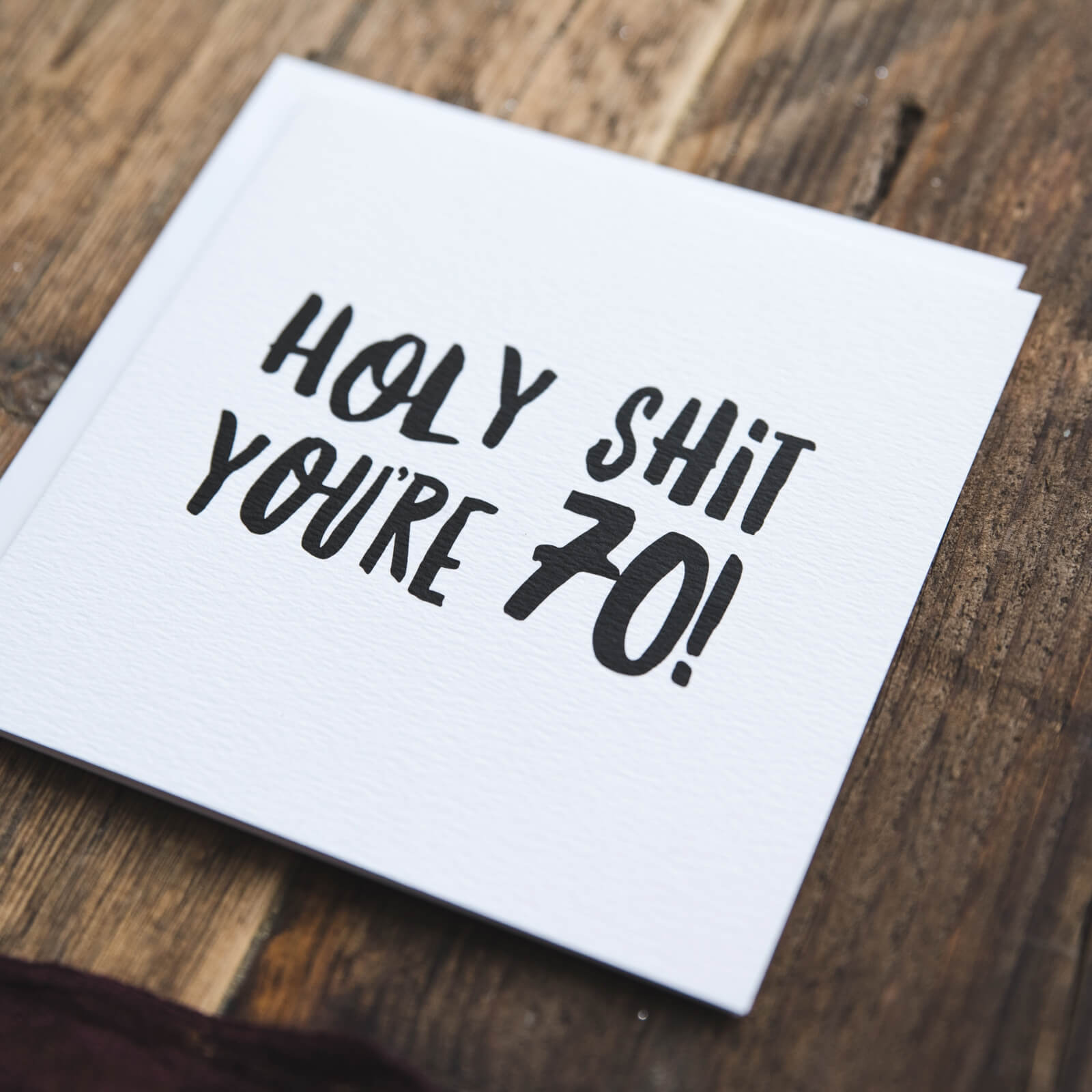 Holy Shit You're 70! Funny 70th Milestone Birthday Card - I am Nat Ltd - Greeting Card