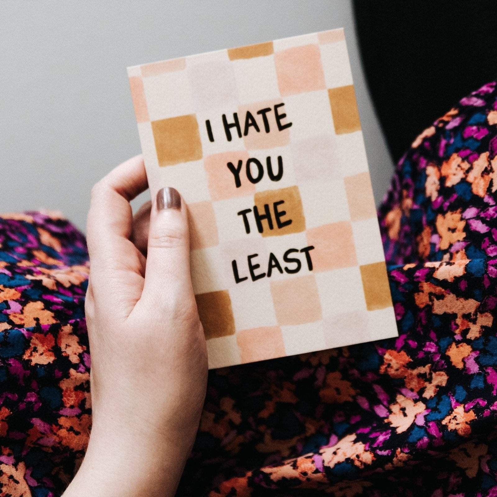 I Hate You The Least Funny Anniversary or Valentine's Card - I am Nat Ltd - Greeting Card