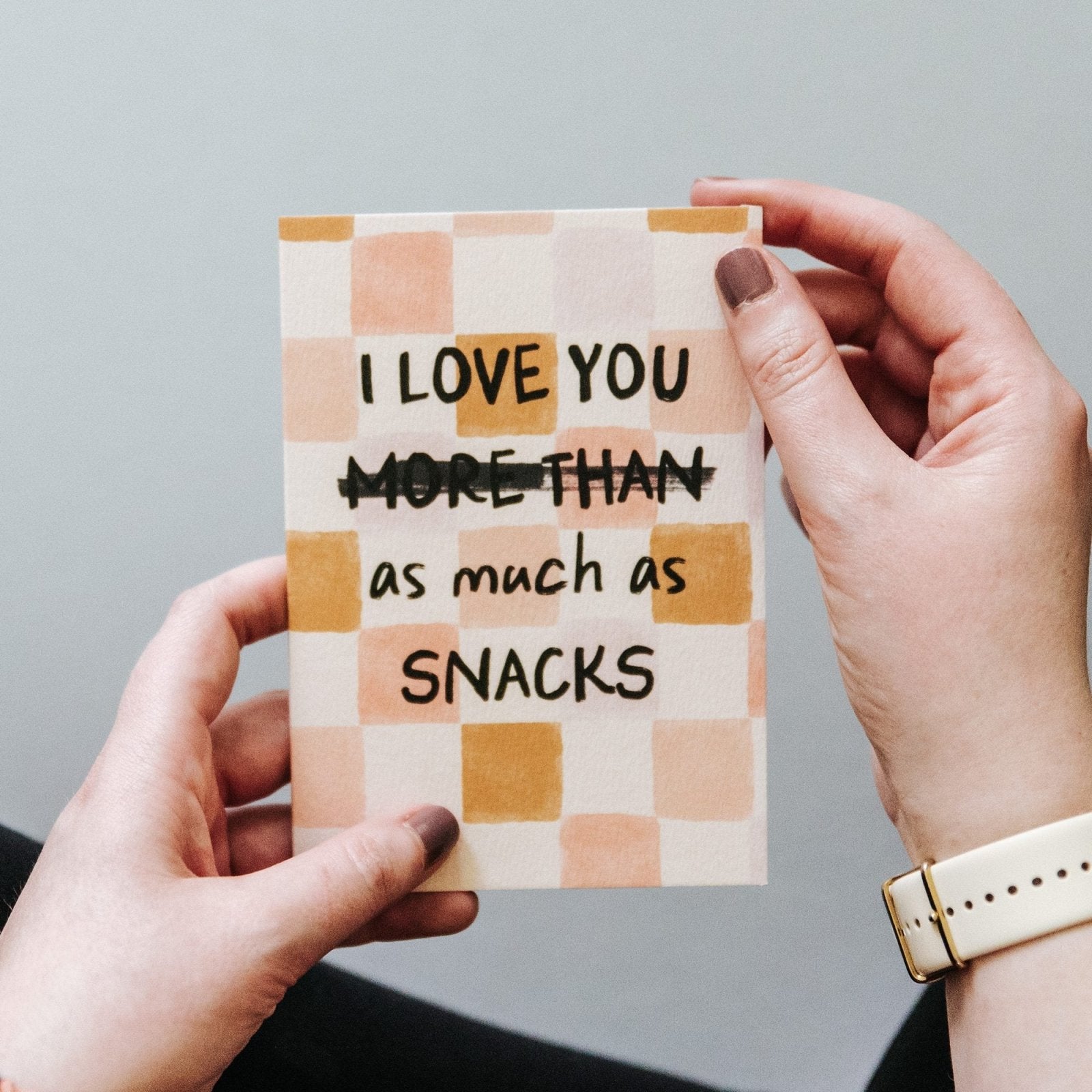 I Love You As Much As Snacks Card - I am Nat Ltd - Greeting Card