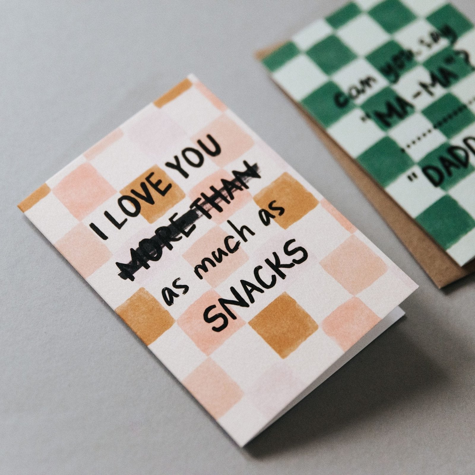 I Love You As Much As Snacks Card - I am Nat Ltd - Greeting Card