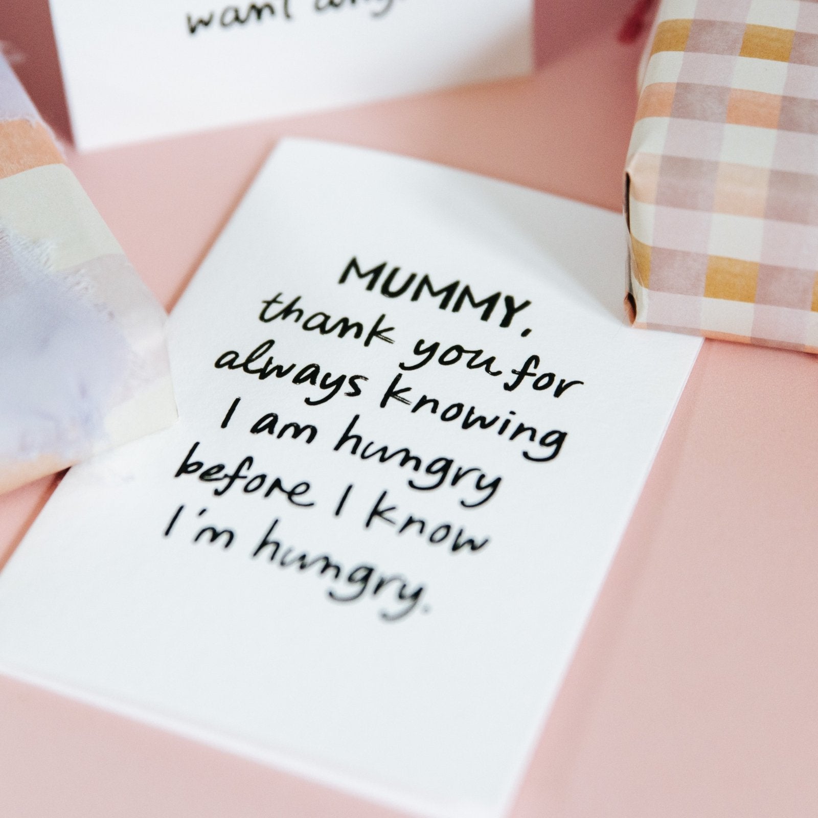 "Knowing I'm Hungry" Relatable Personalised Parent Card - I am Nat Ltd - Greeting Card