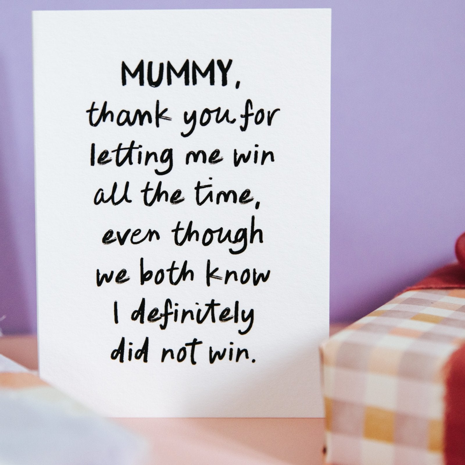 “Letting Me Win” Personalised Mummy or Daddy Card - I am Nat Ltd - Greeting Card