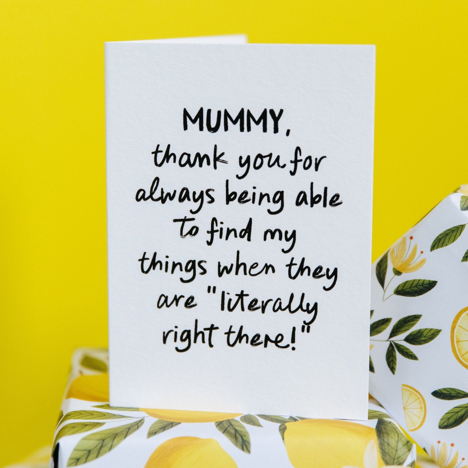 "Literally Right There" Funny Personalised Card for Mum or Dad - I am Nat Ltd - Greeting Card