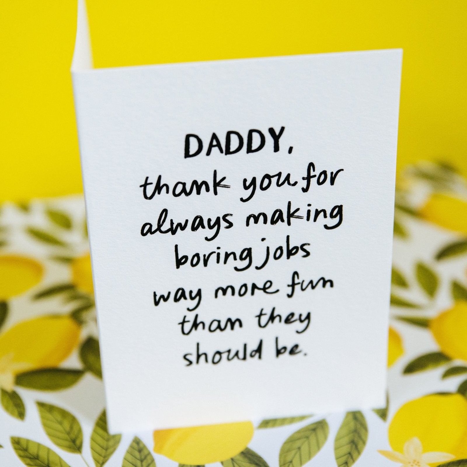 "Making Boring Jobs Fun" Sweet Personalised Parent Card - I am Nat Ltd - Greeting Card
