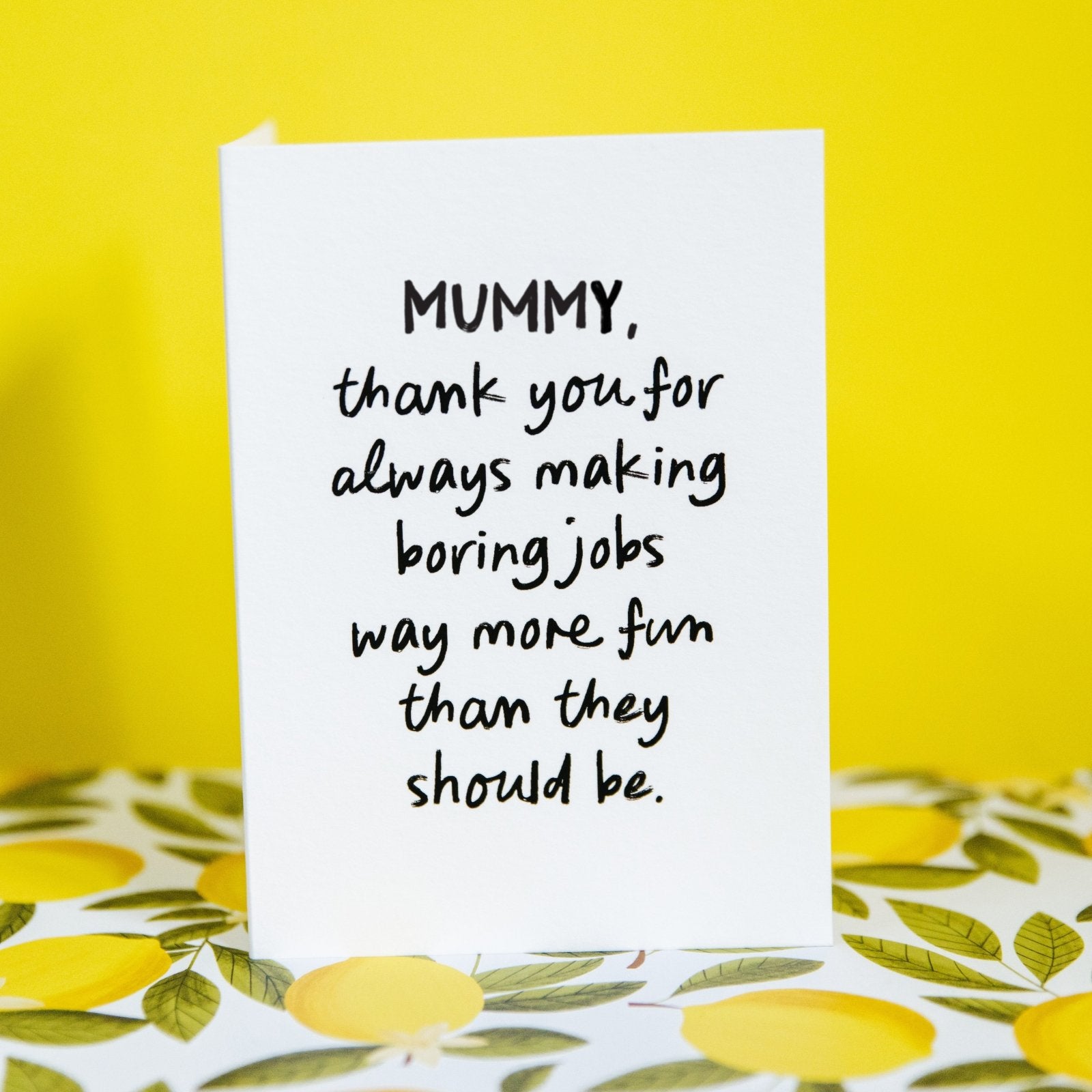 "Making Boring Jobs Fun" Sweet Personalised Parent Card - I am Nat Ltd - Greeting Card