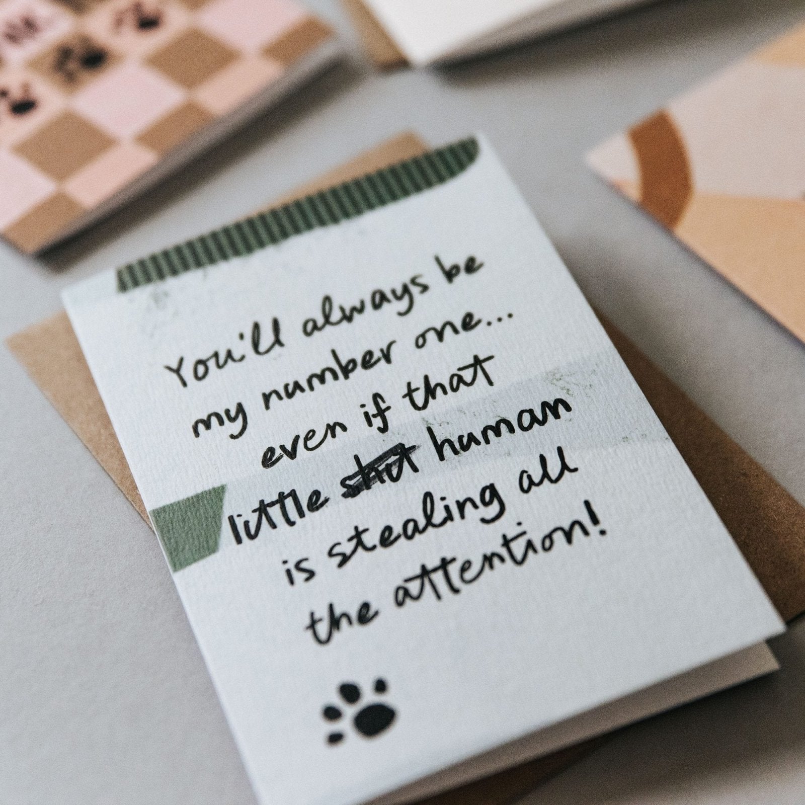 My Number One - Funny Card from Dog or Cat - I am Nat Ltd - Greeting Card