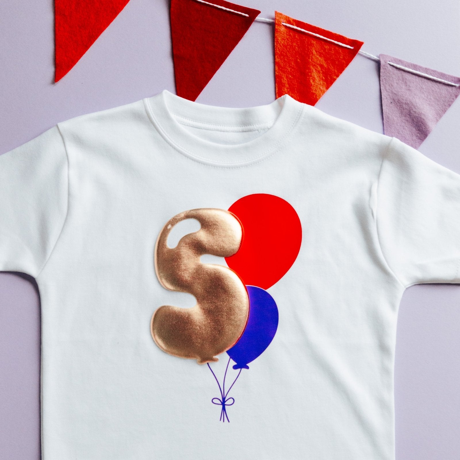 Number Balloon Children's Birthday T-Shirt - I am Nat Ltd - Children's T-Shirt
