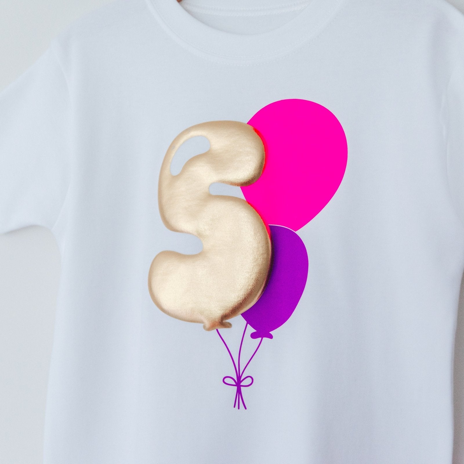 Number Balloon Children's Birthday T-Shirt - I am Nat Ltd - Children's T-Shirt