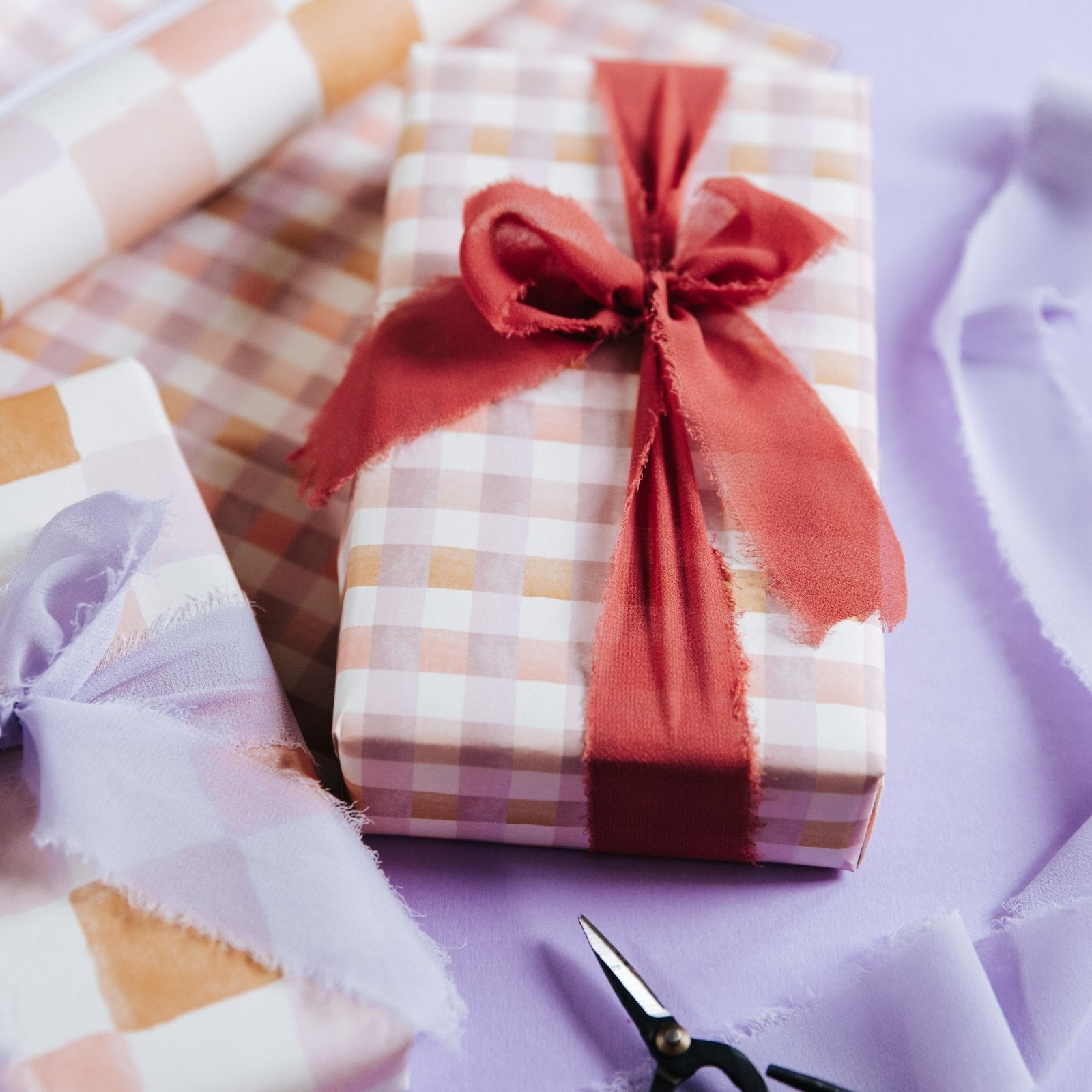 Pastel Chequerboard and Gingham Gift Wrap Set - I am Nat Ltd - Gift Wrap