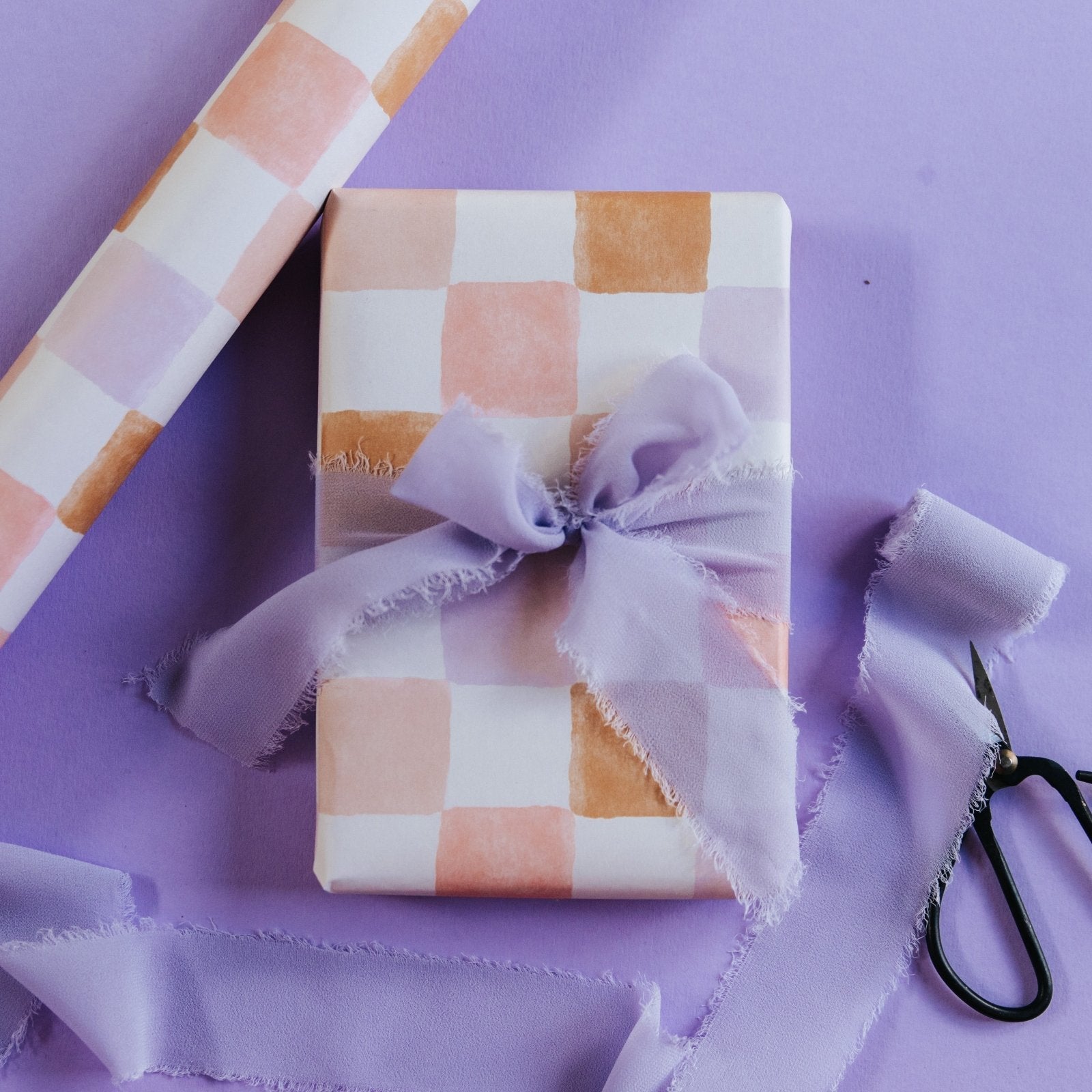 Pastel Chequerboard Wrapping Paper - I am Nat Ltd - Gift Wrap