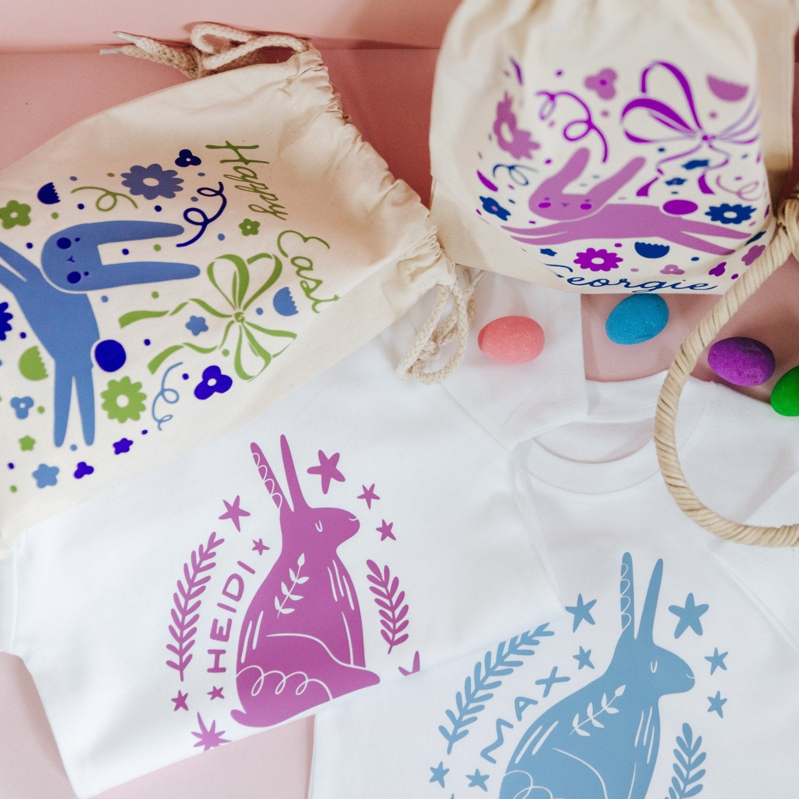 Personalised Bunny Children's T-Shirt - I am Nat Ltd - Children's T-Shirt