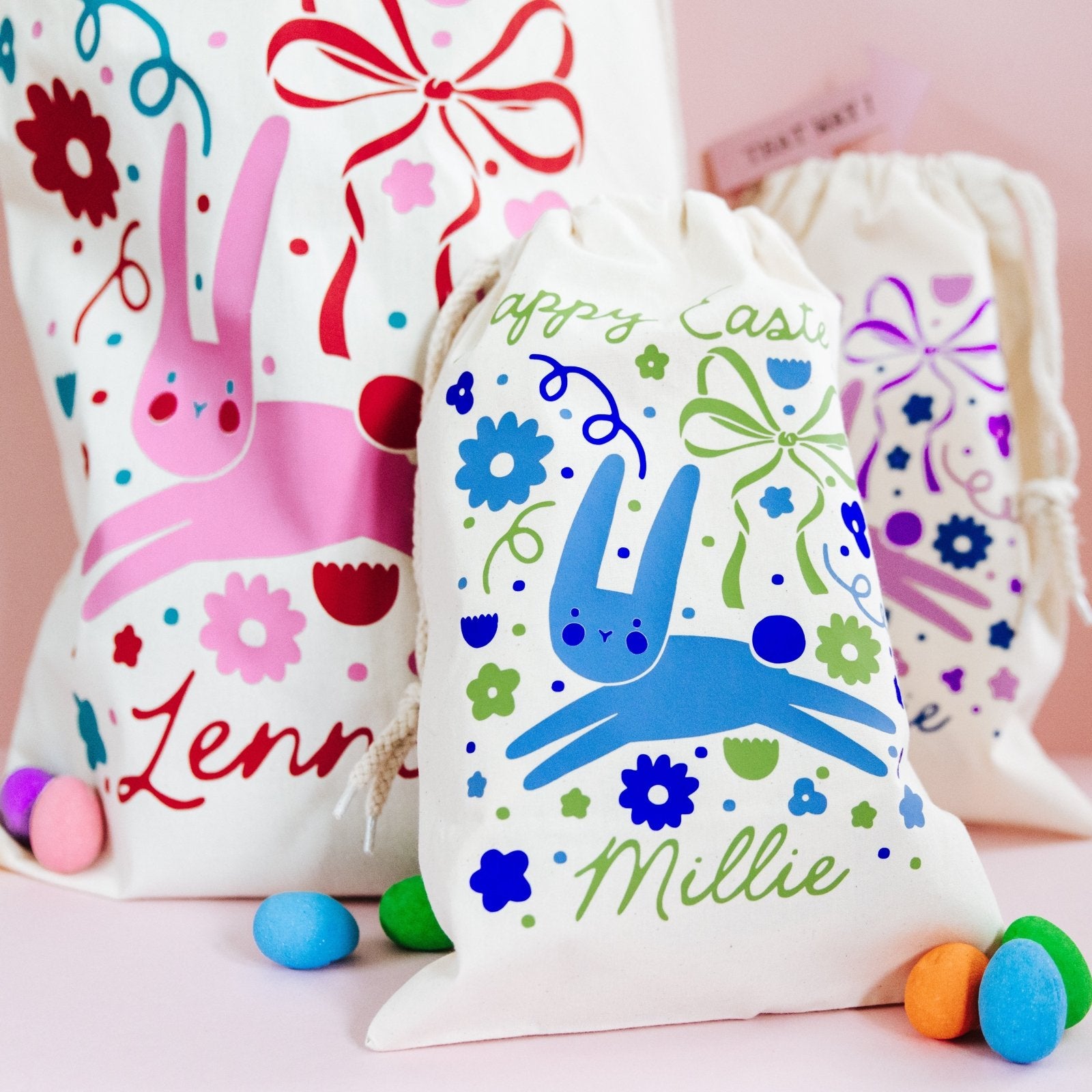 Personalised Easter Bunny Gift Sack - I am Nat Ltd - Easter Sack