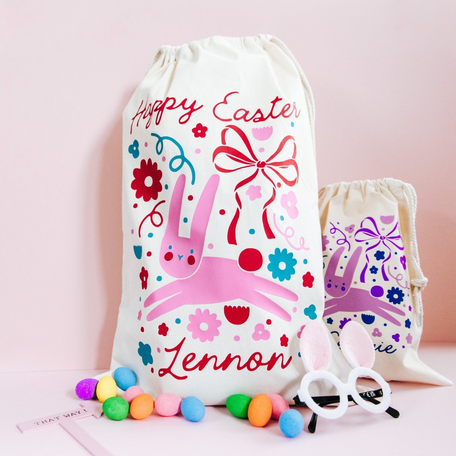 Personalised Easter Bunny Gift Sack - I am Nat Ltd - Easter Sack