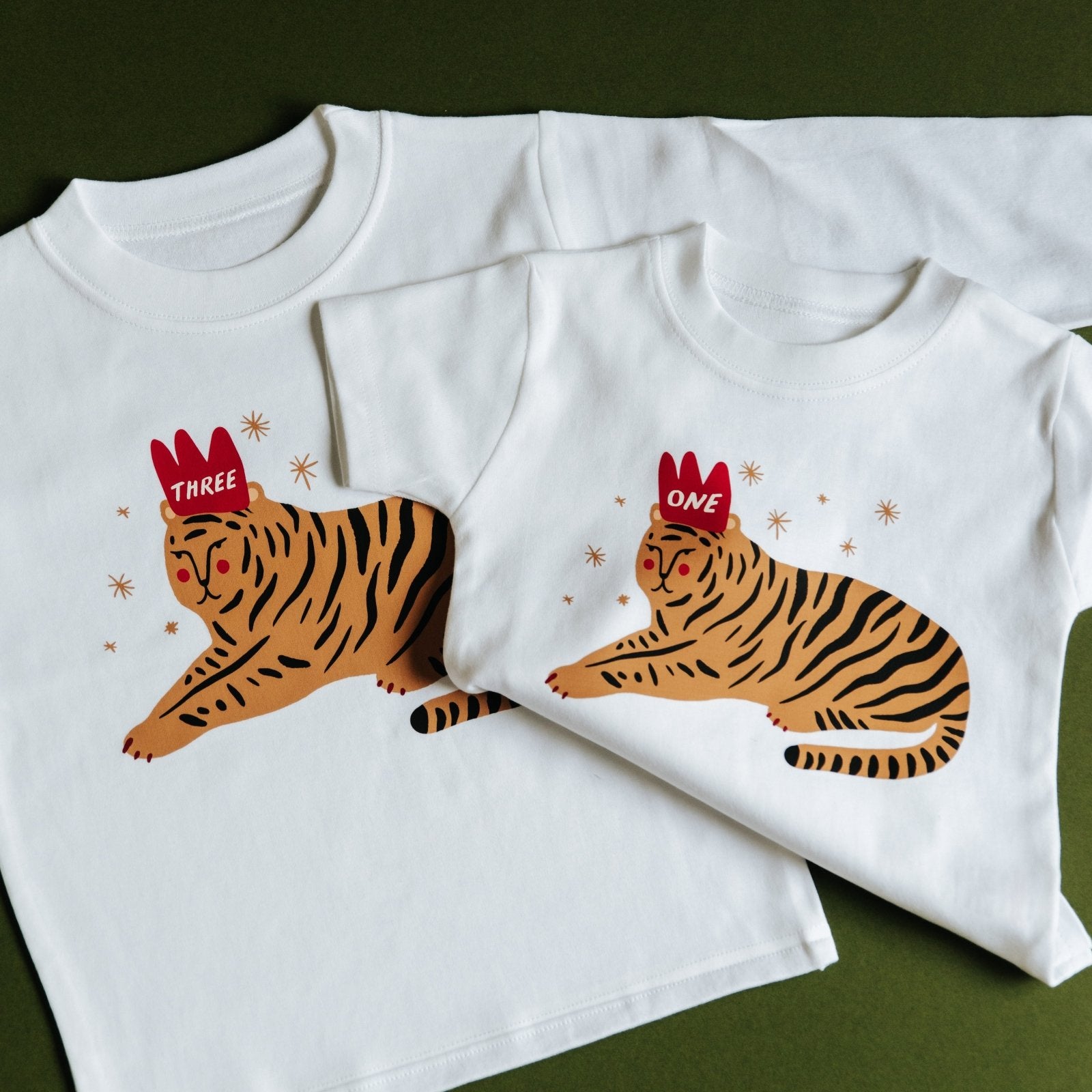 Personalised Tiger Birthday T-Shirt or Jumper for Kids - I am Nat Ltd - Children's T-Shirt